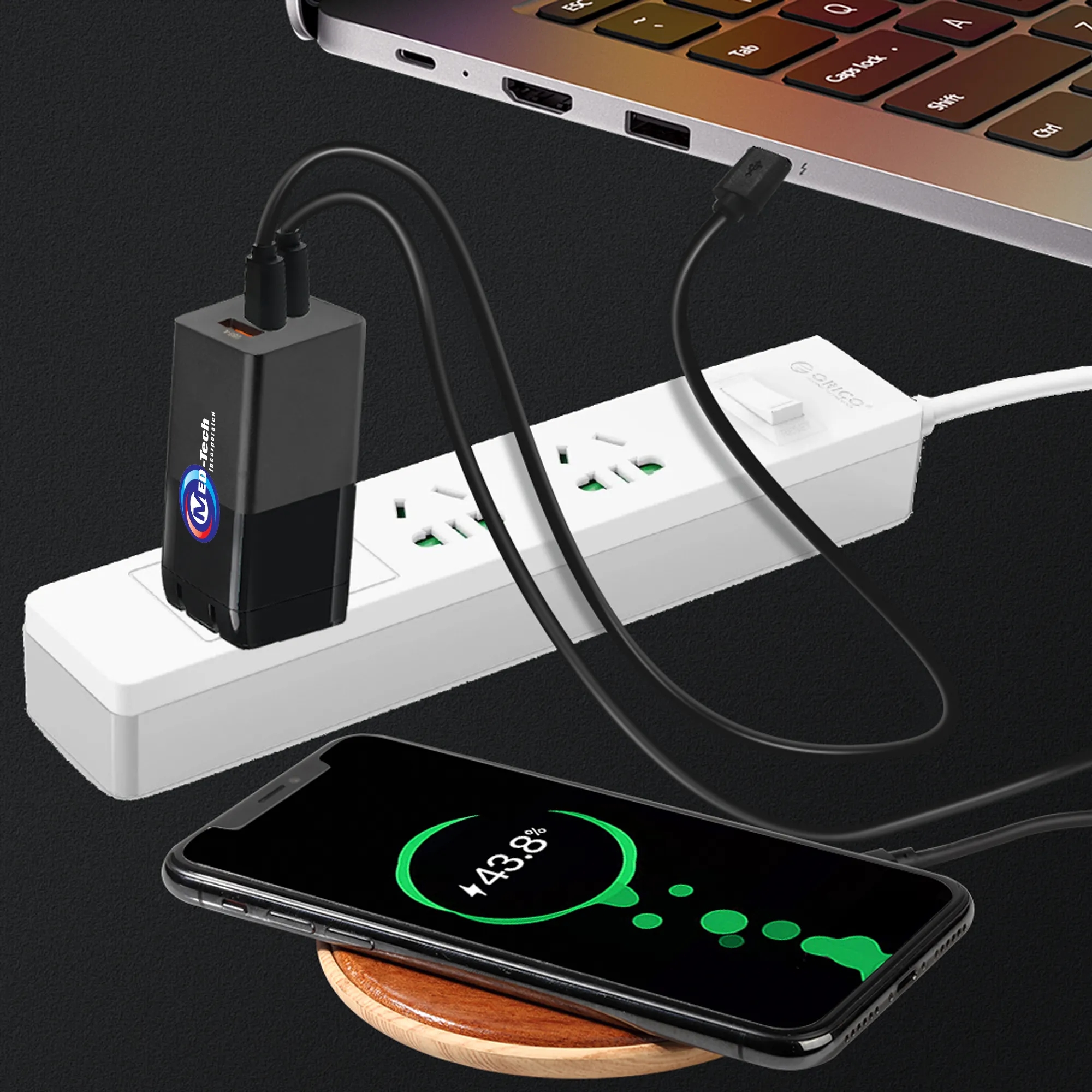 Zeus 3 Port USB-C Wall Charger 6