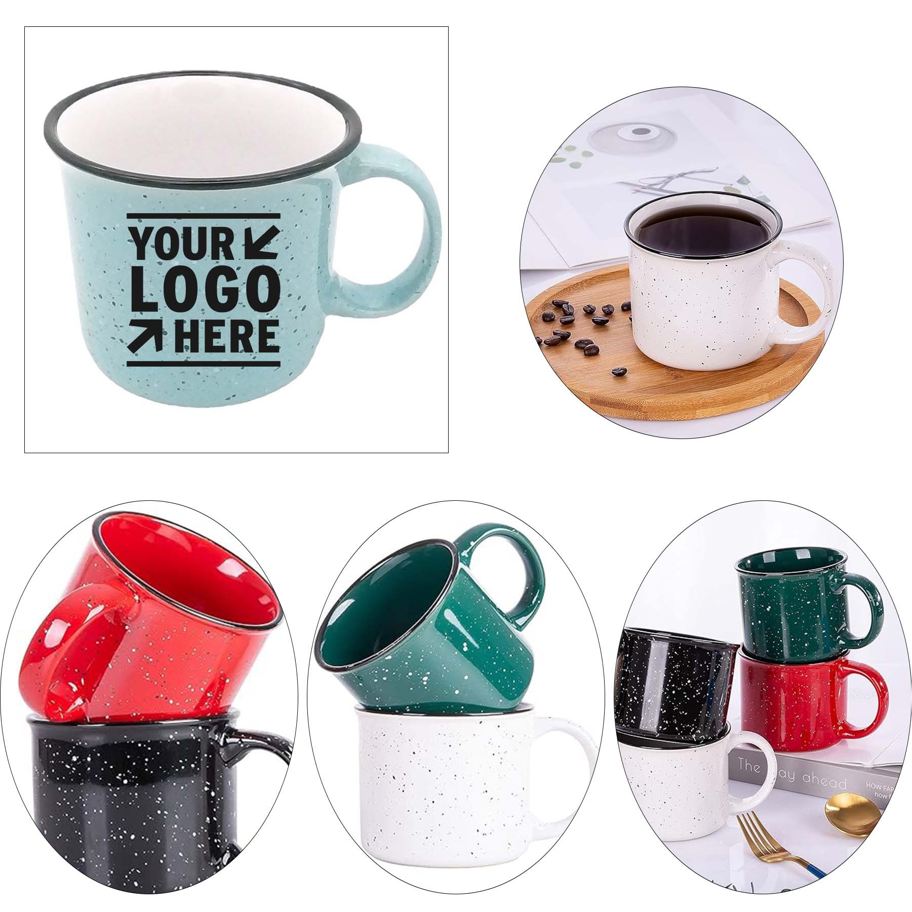14 Ounce Ceramic Speckled Campfire Tea Coffee Mug 2