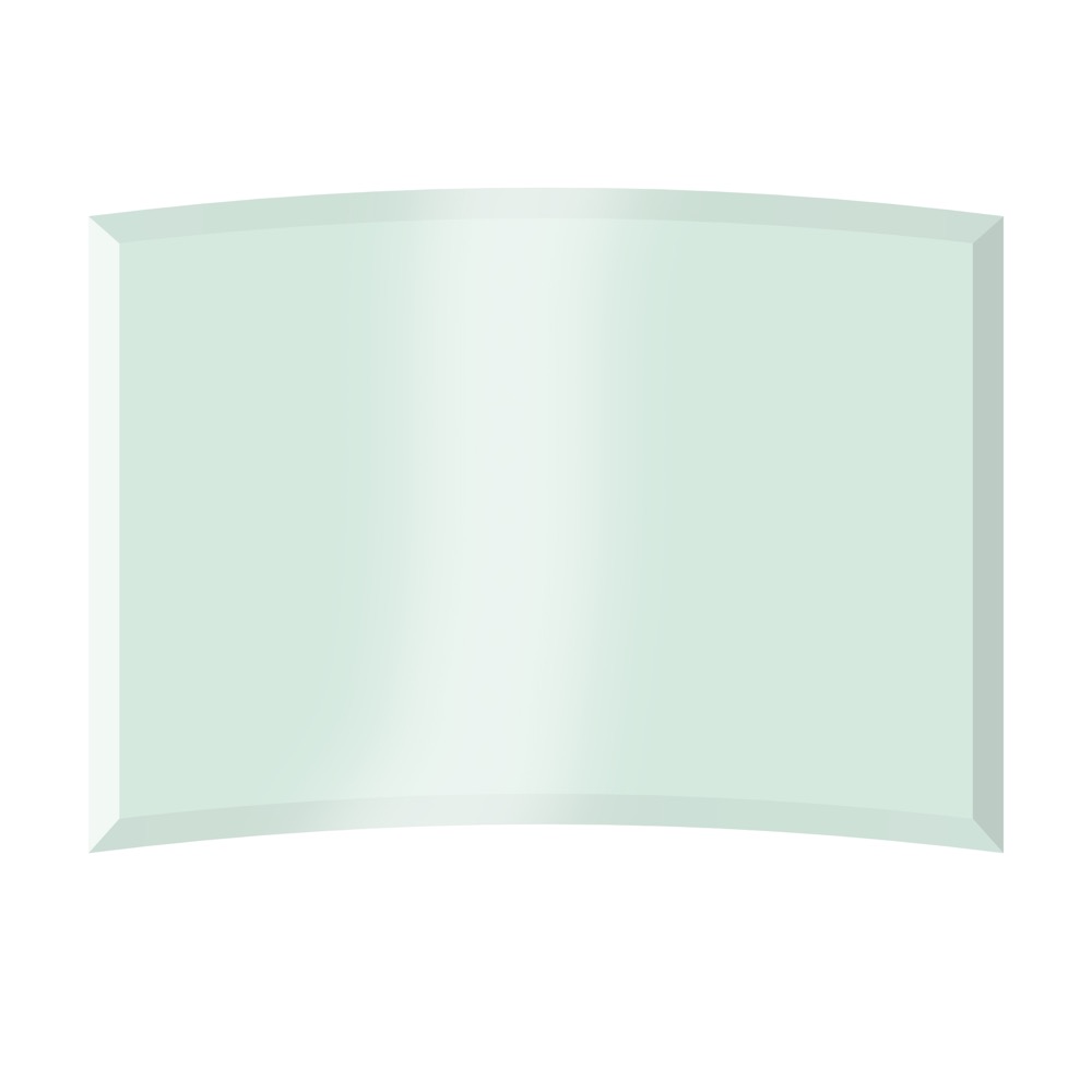 10" Jade Crystal Crescent Award (10"x7")