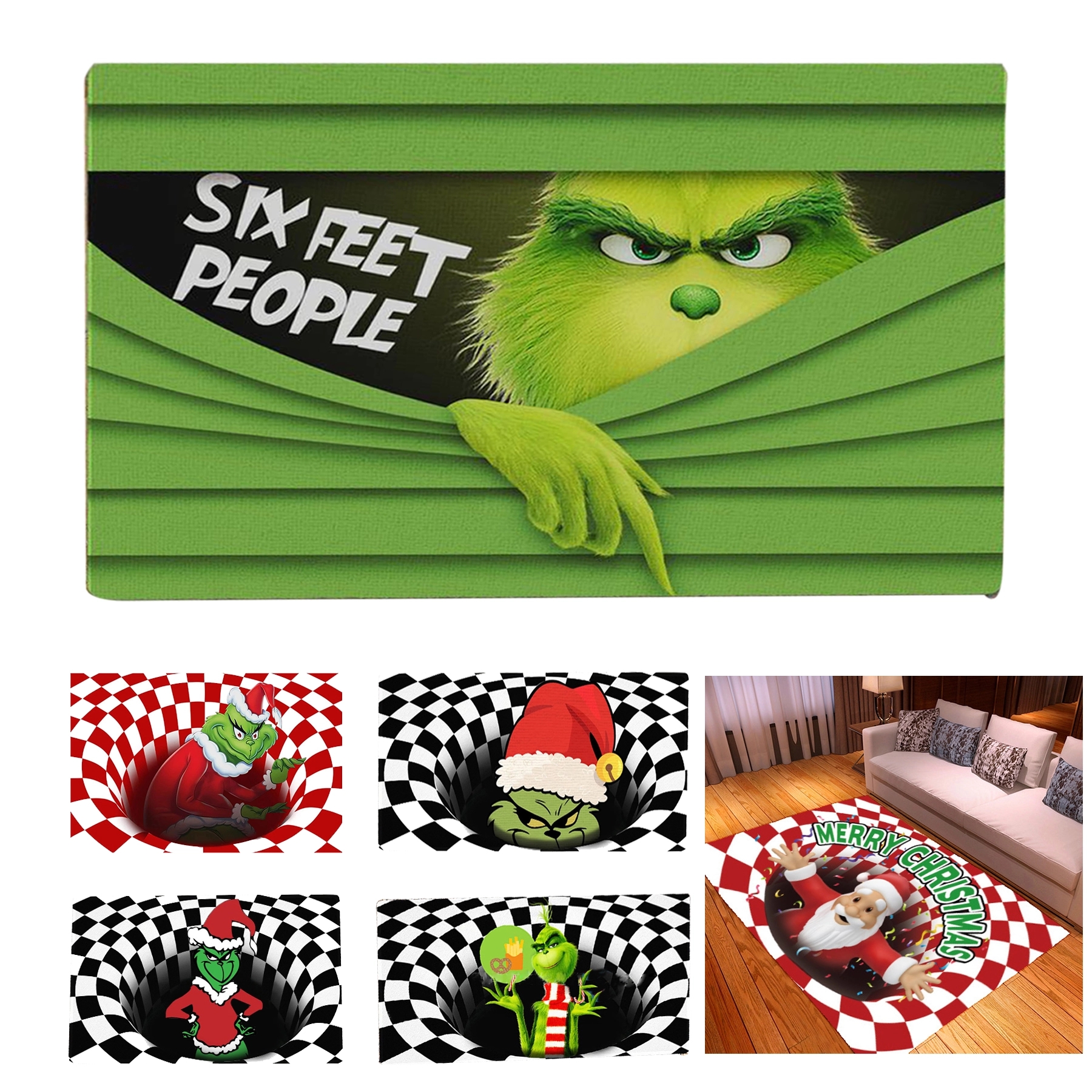 Christmas Non-Slip Visual Door Mat 1