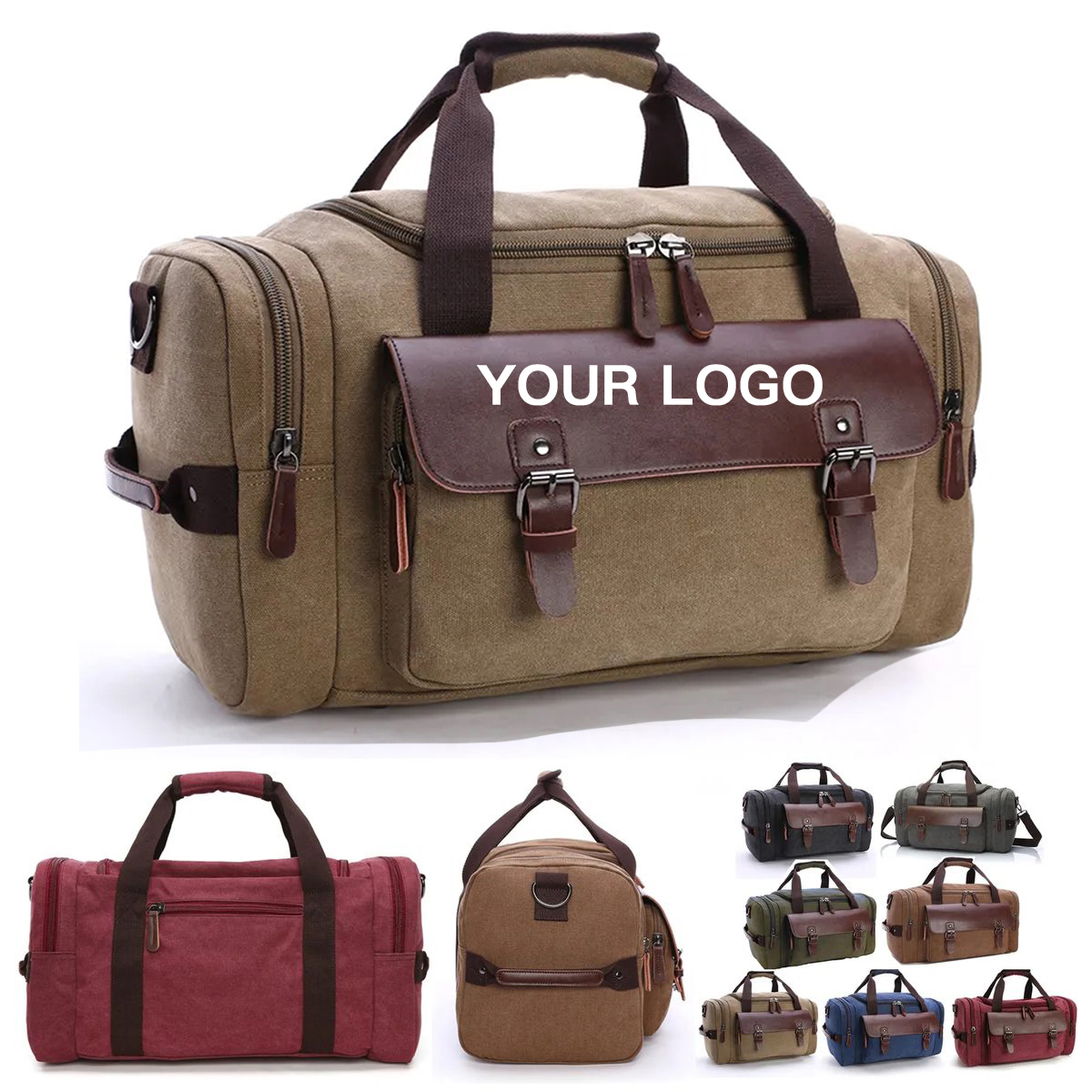 Durable Canvas Travel Bag With Smart Storage 4