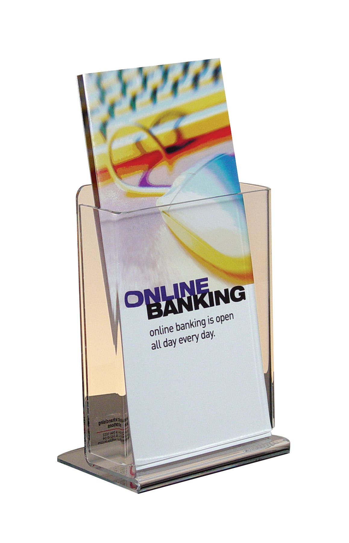 Counter Sign holder with Single Brochure Pocket