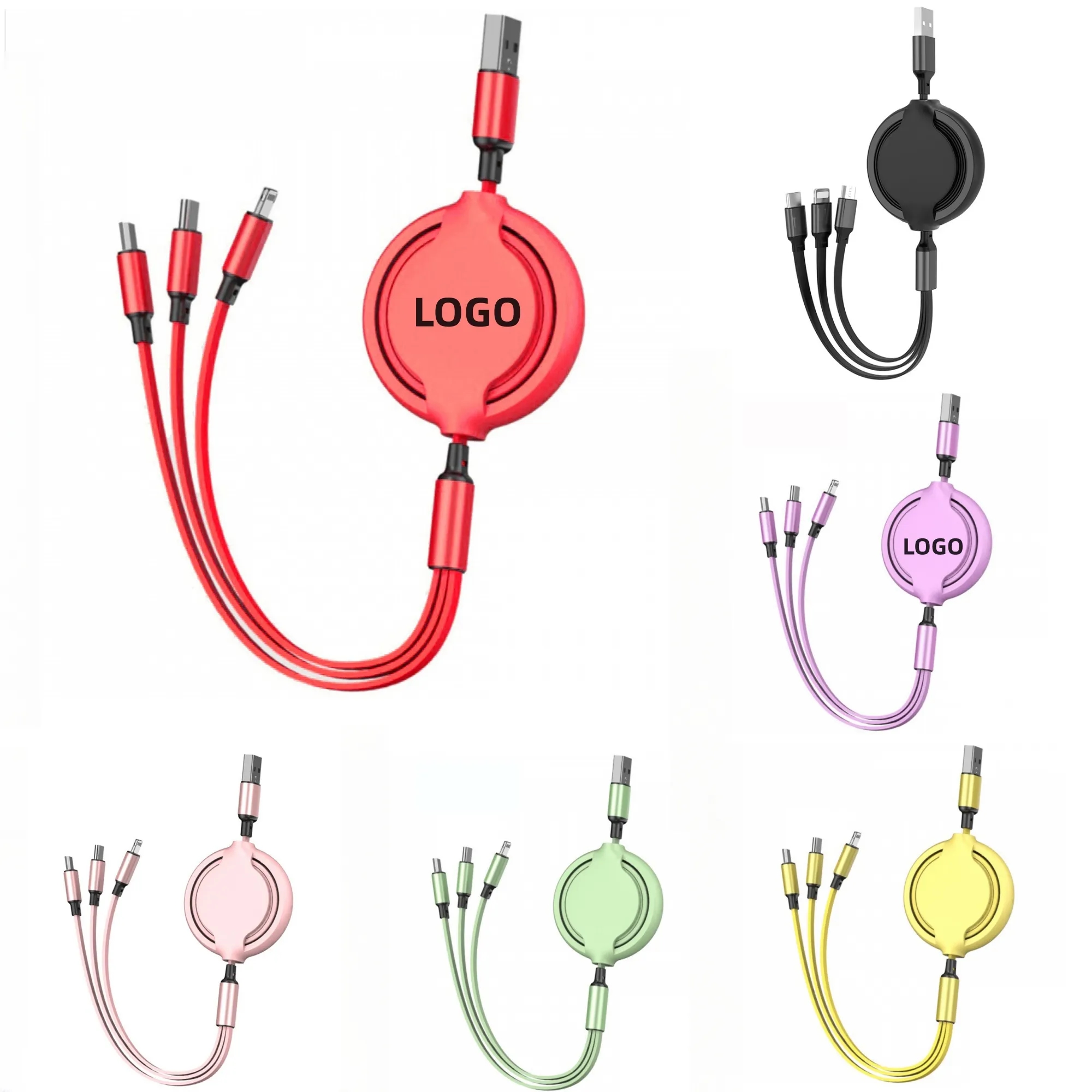 Universal 3 in 1 Multi Charging USB Cable Adapter 4