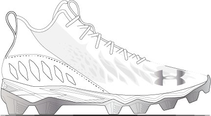 Boys' UA Spotlight Franchise RM Jr. Football Cleats 4