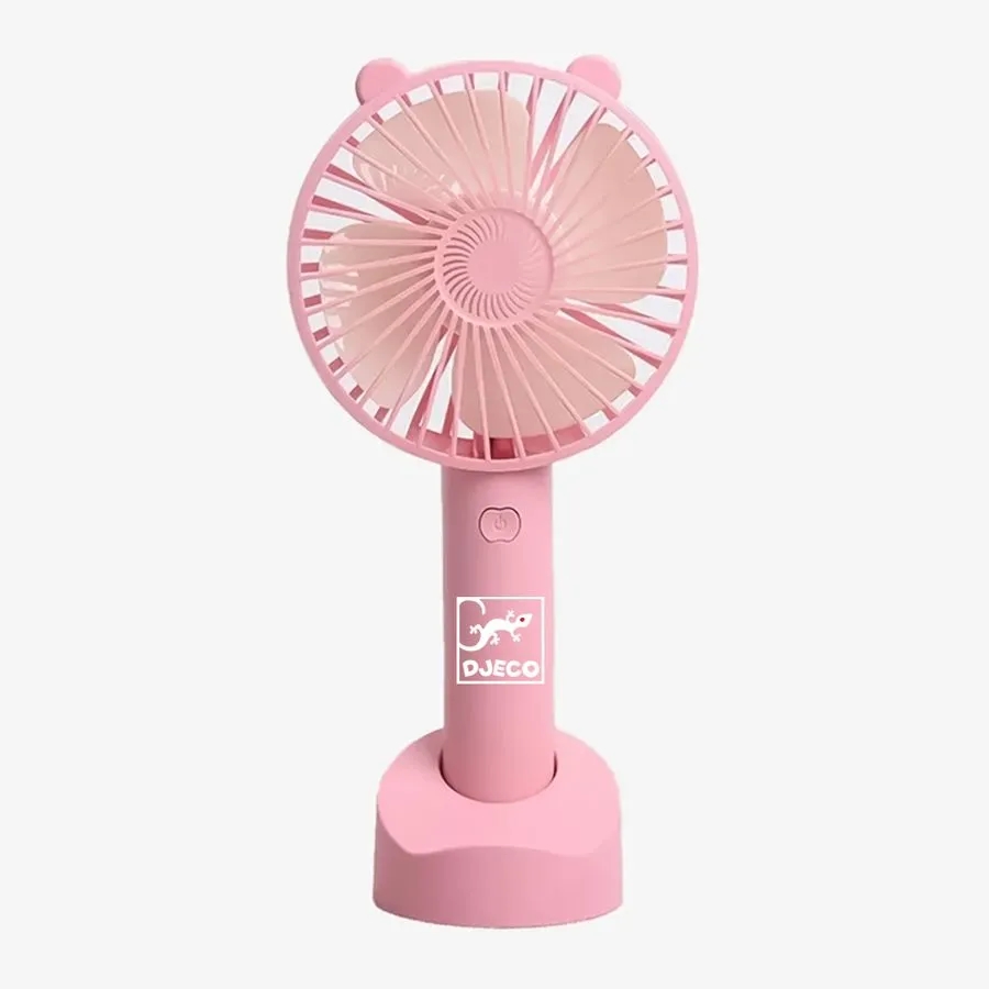 Mini Desk Fan with Cell Phone Holder and Lightup Message 5