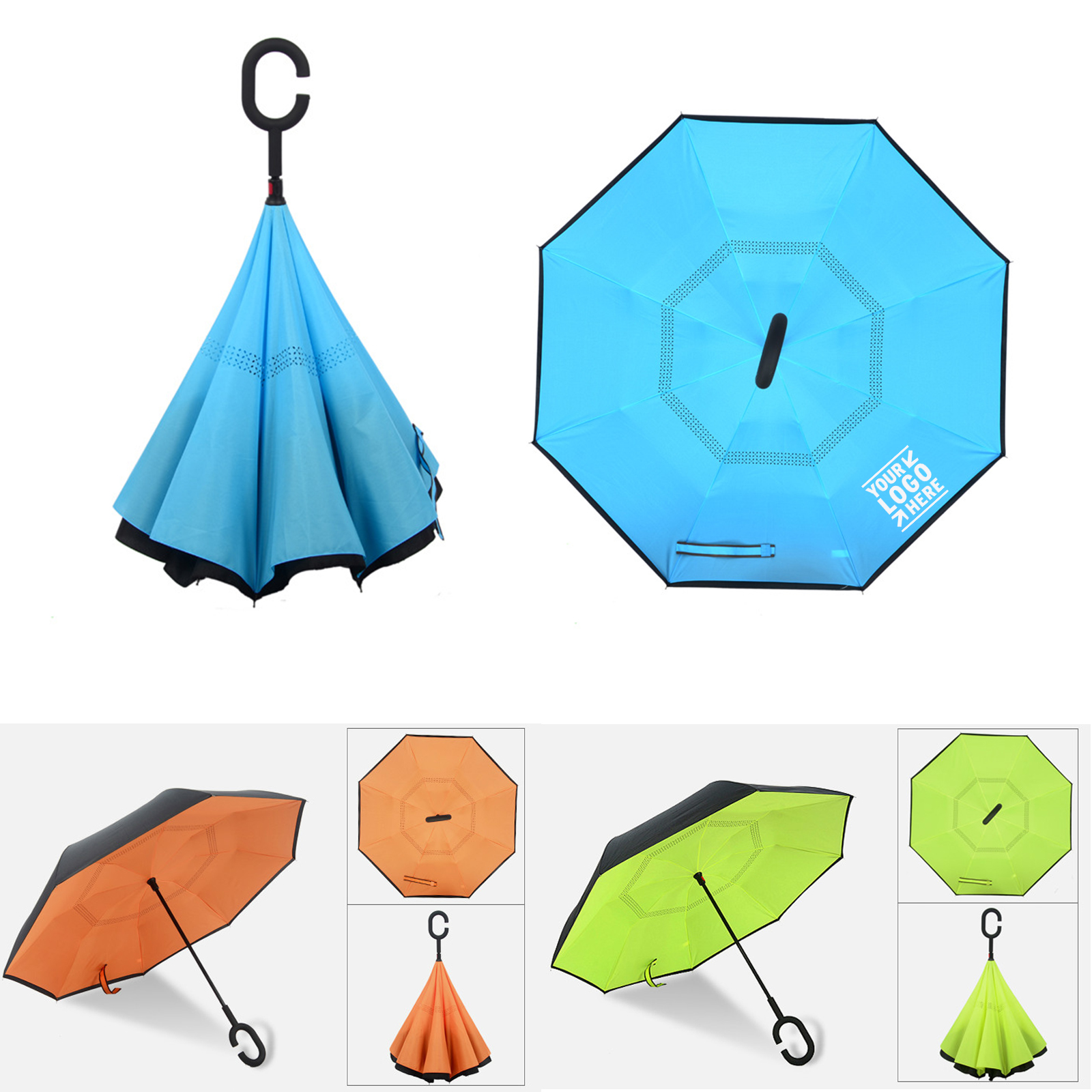 Windproof Inverted Reverse Umbrella 2