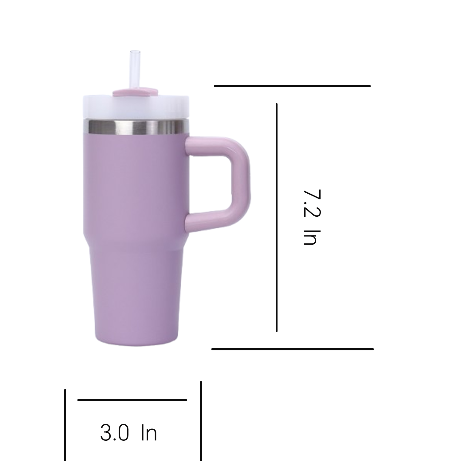 14oz Stainless Steel Insulated Straw Tumbler w/ Handle 10