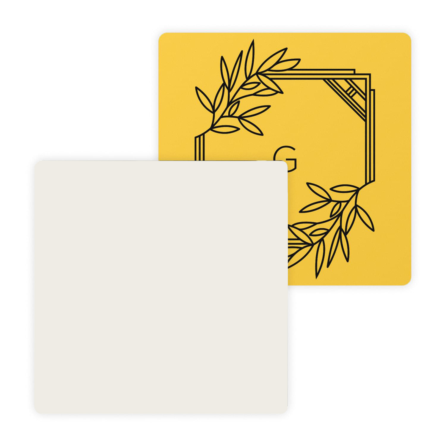 3.5" Pulpboard Square Coaster (Full Color on 1 Side) 2