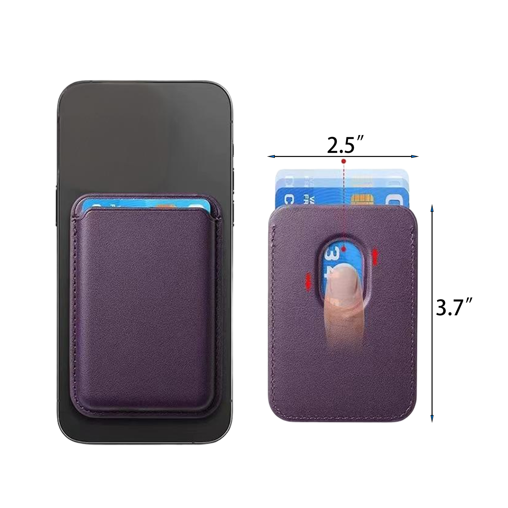 Slim Universal Magnetic Card Pocket Wallet For Smartphones 3