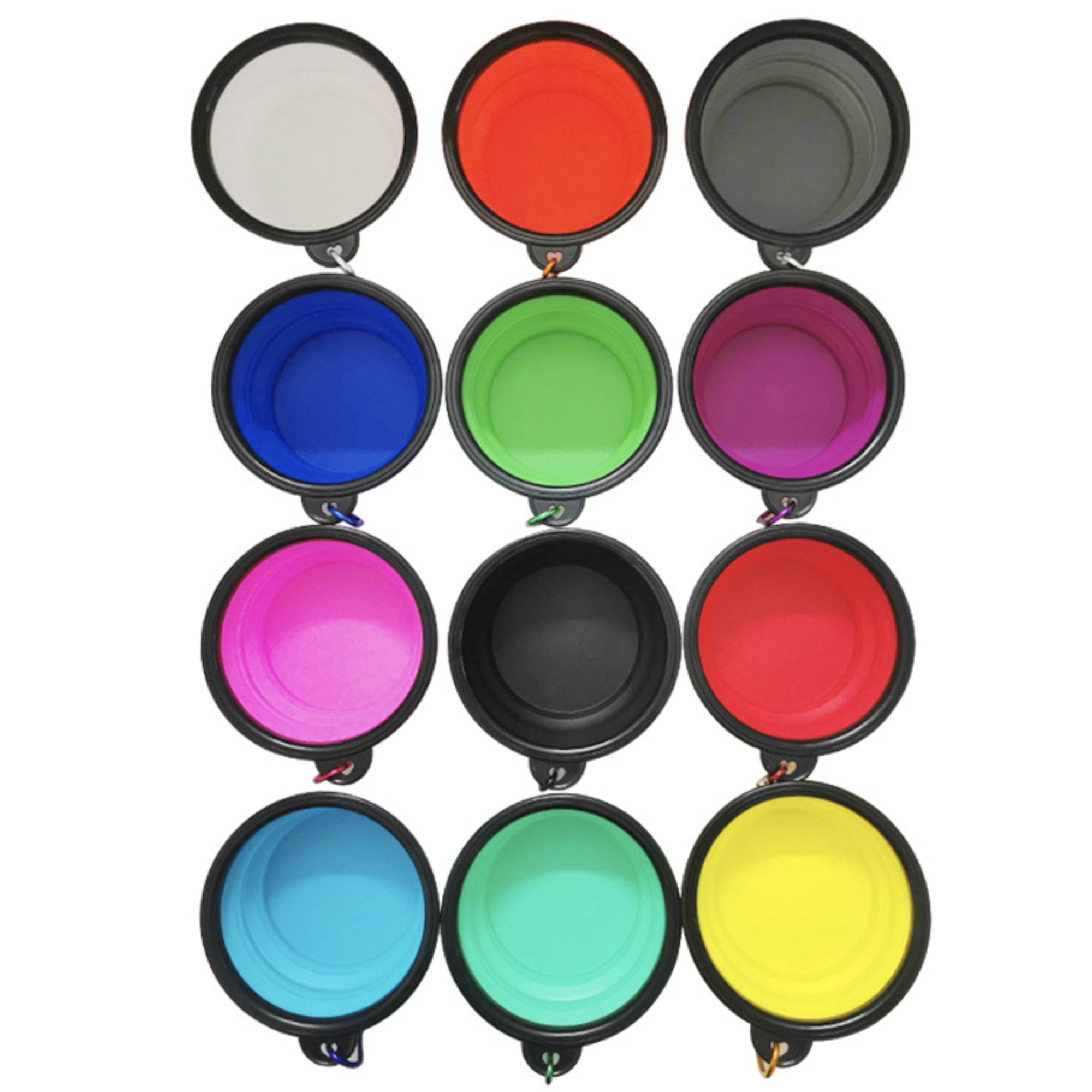 Silicone Collapsible Pet Bowl With Carabiner 2