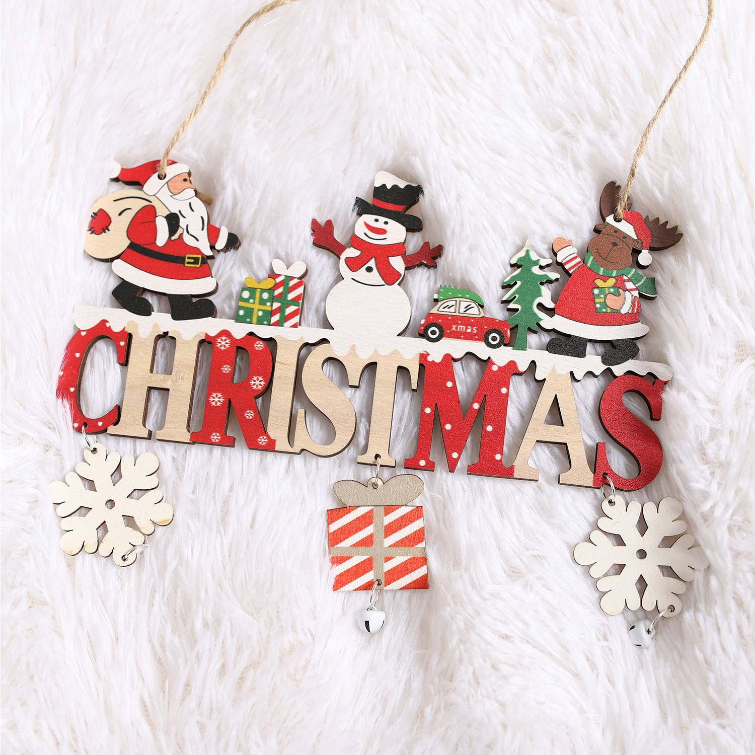 Christmas wooden pendant 1