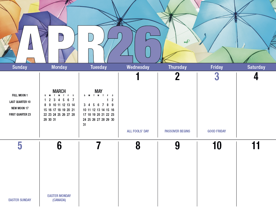 Good Value™ Seasonal Expressions Big Block - Stapled Calendar 43