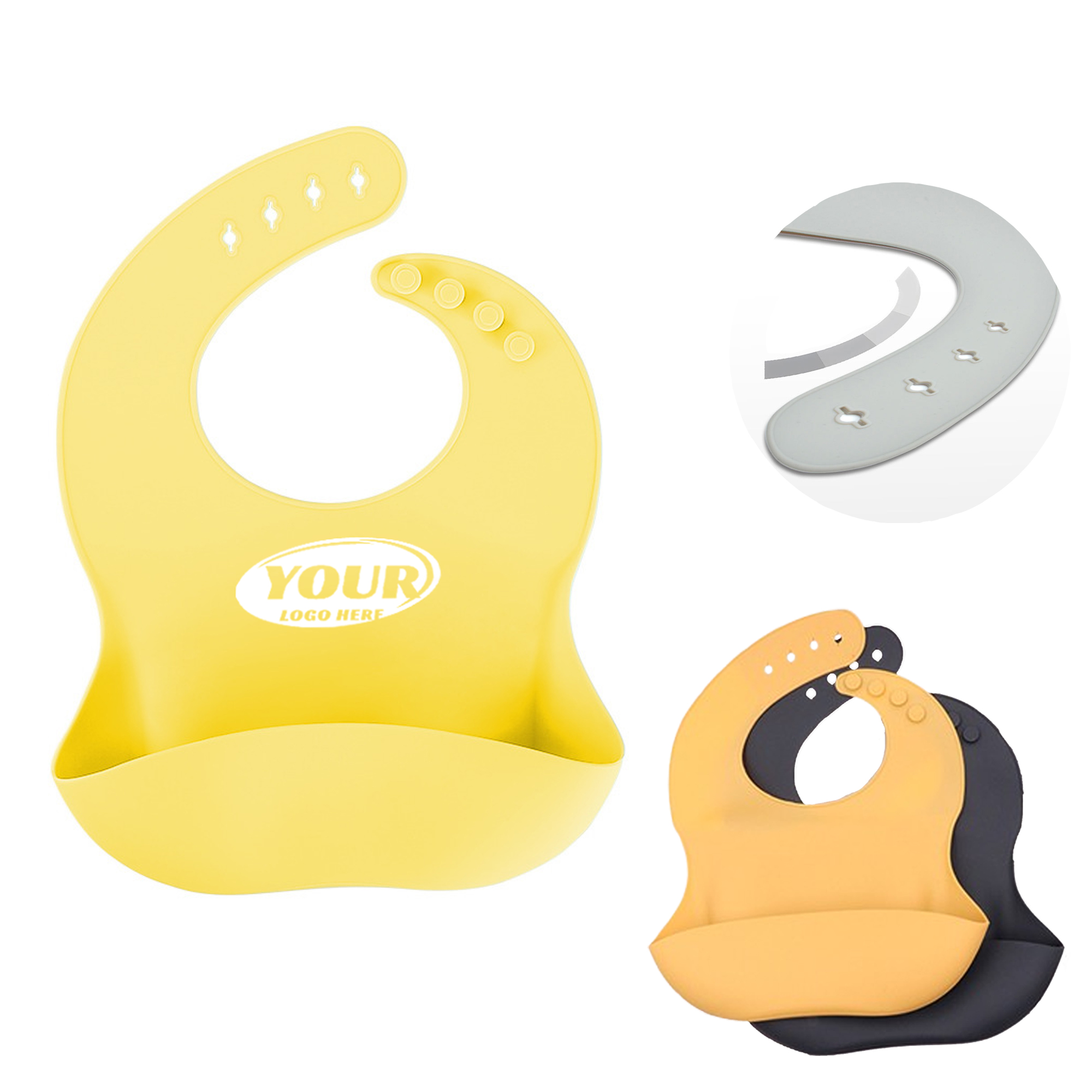 Adjustable Cute Silicone Soft Baby Bib 2