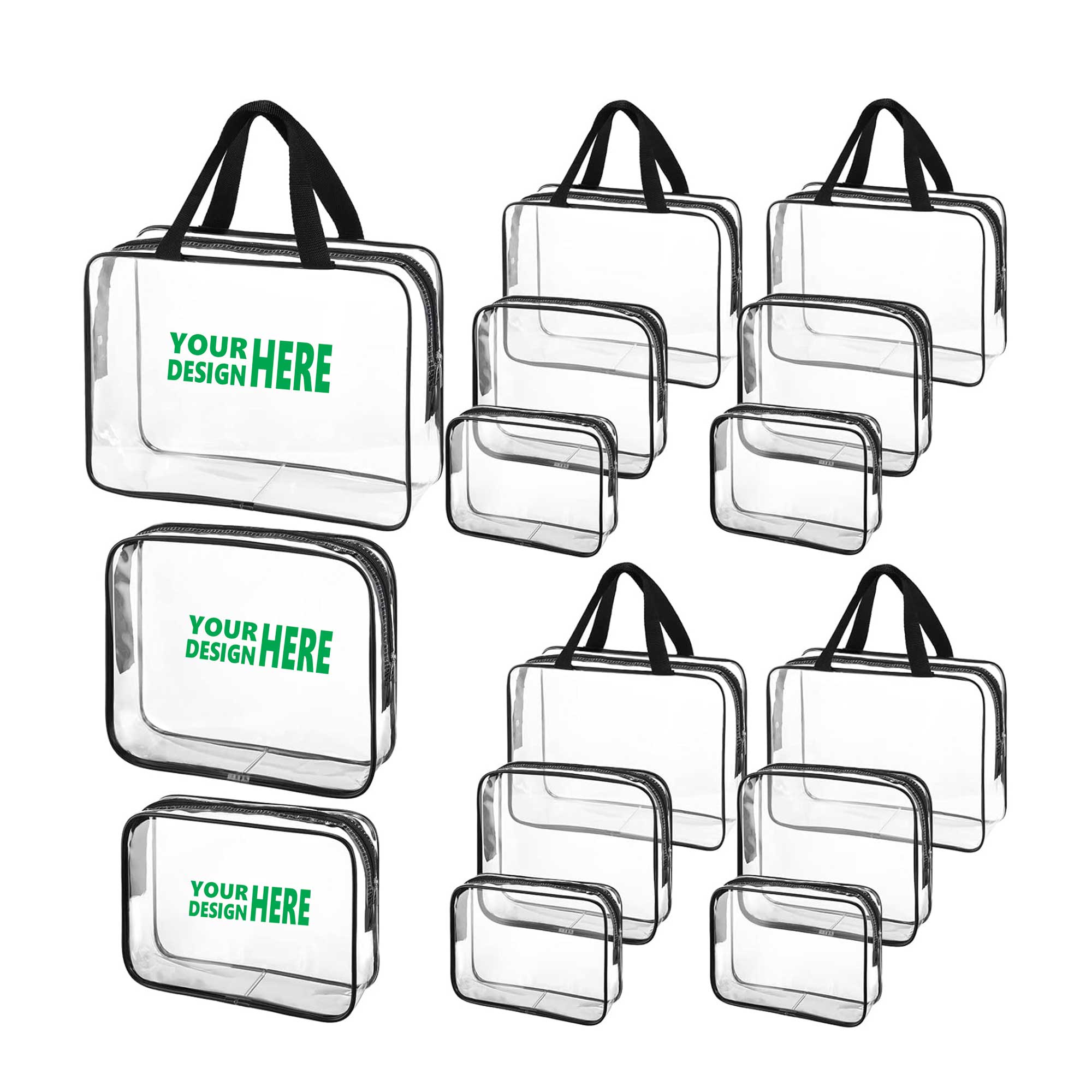 3 Pcs PVC Travel Toiletry Bag 1