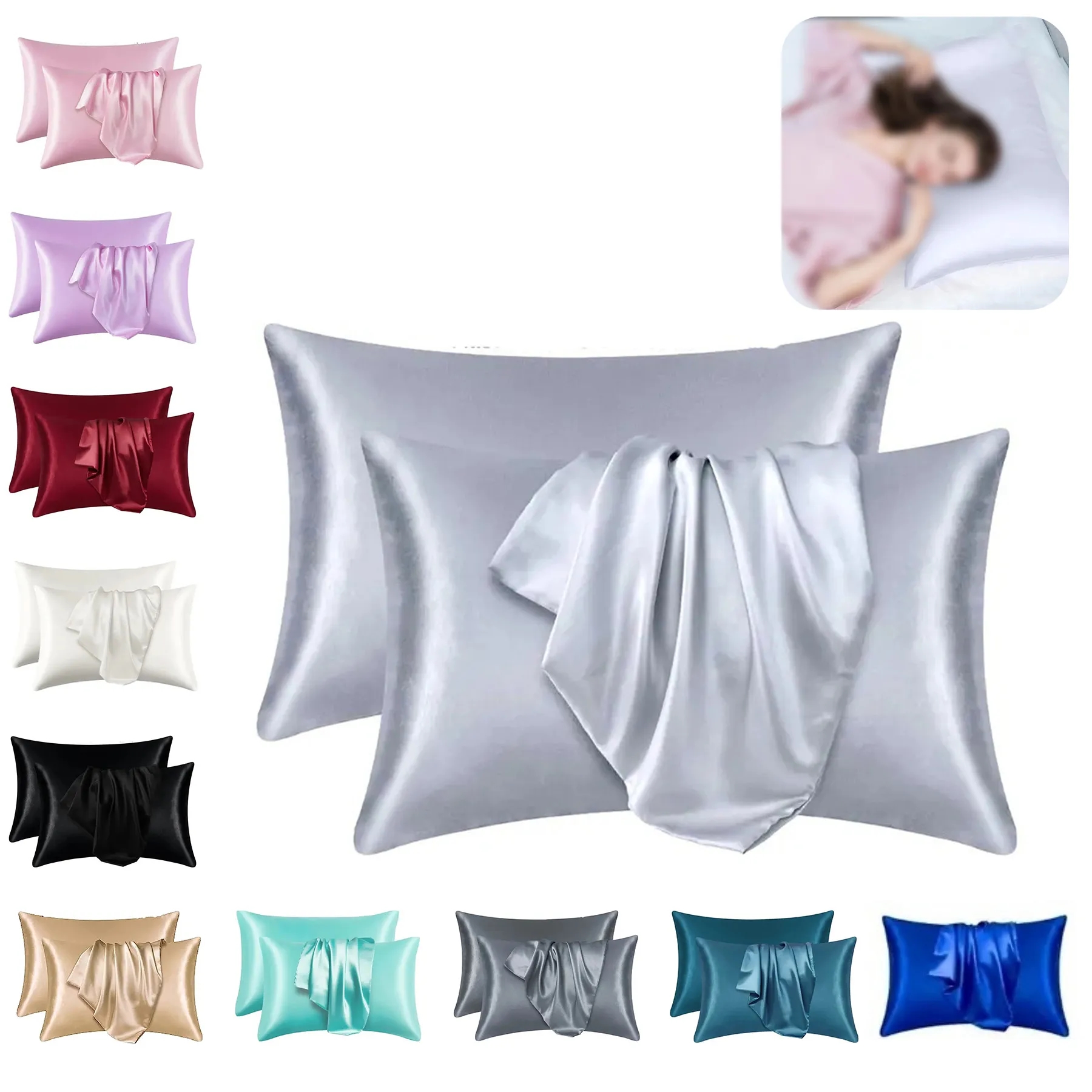 Similar to Silk Pillow Cases Set of 2 2