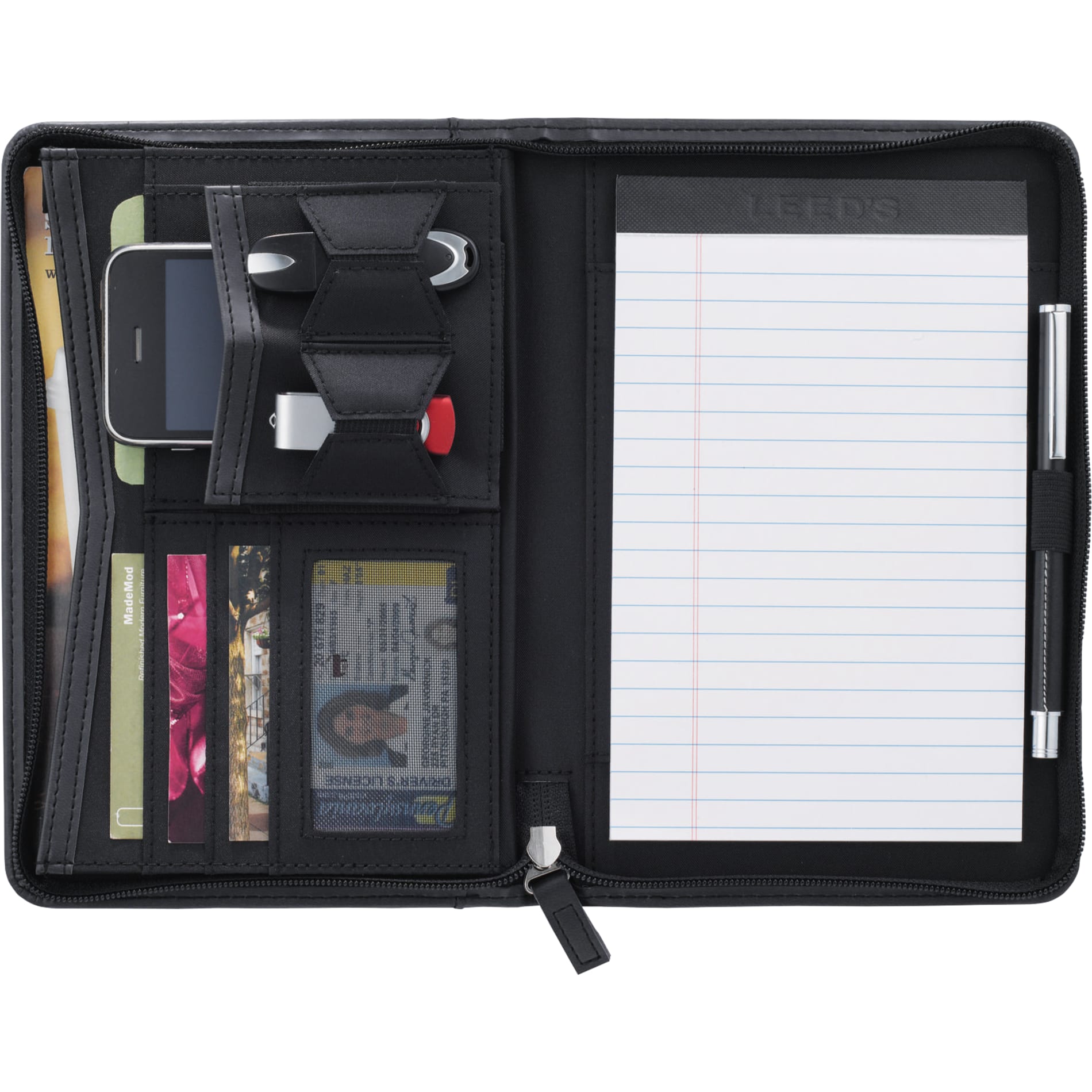 Jr Zippered Padfolio w FSC Mix Paper