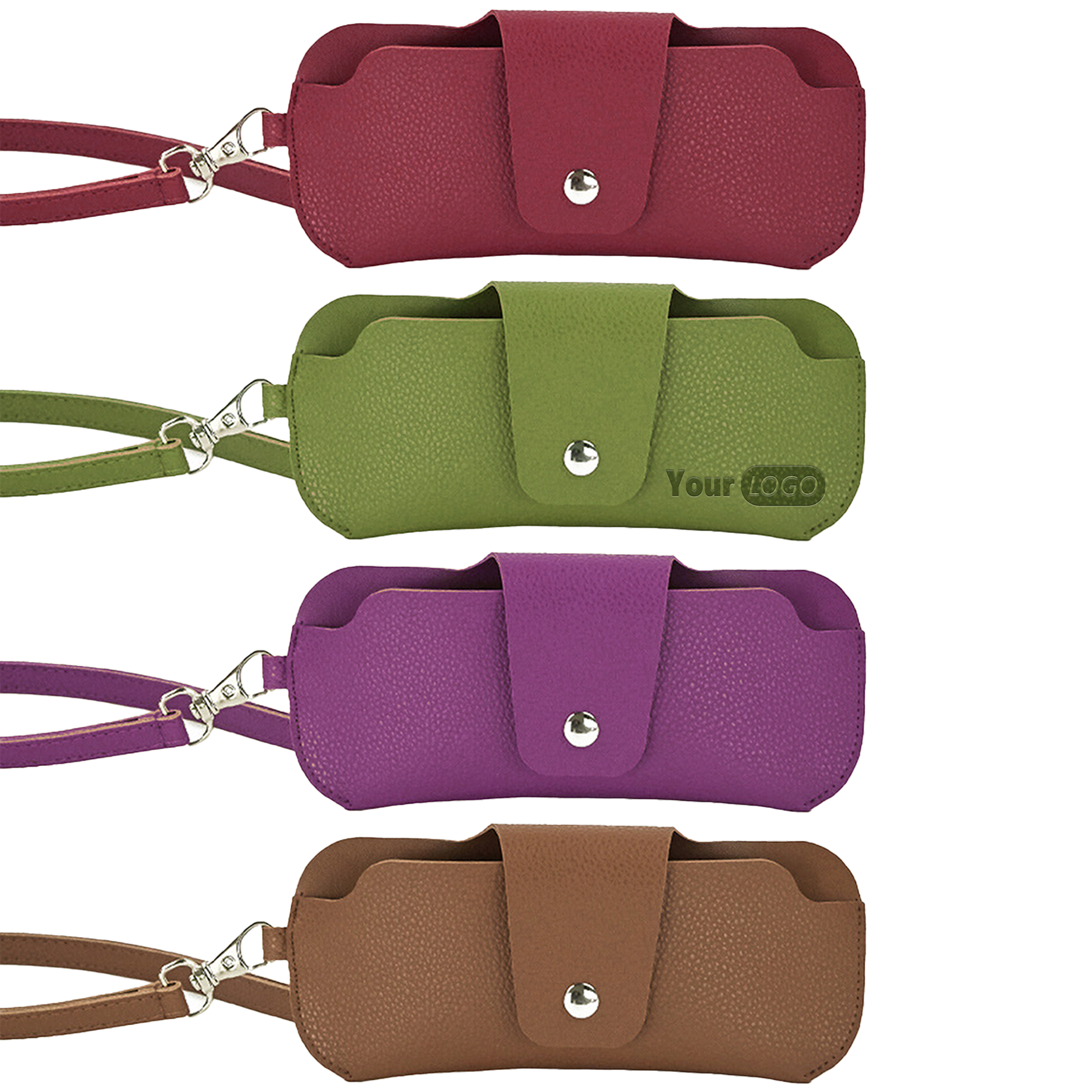 Pvc Portable Leather Mirror Clip Hanging Neck 2