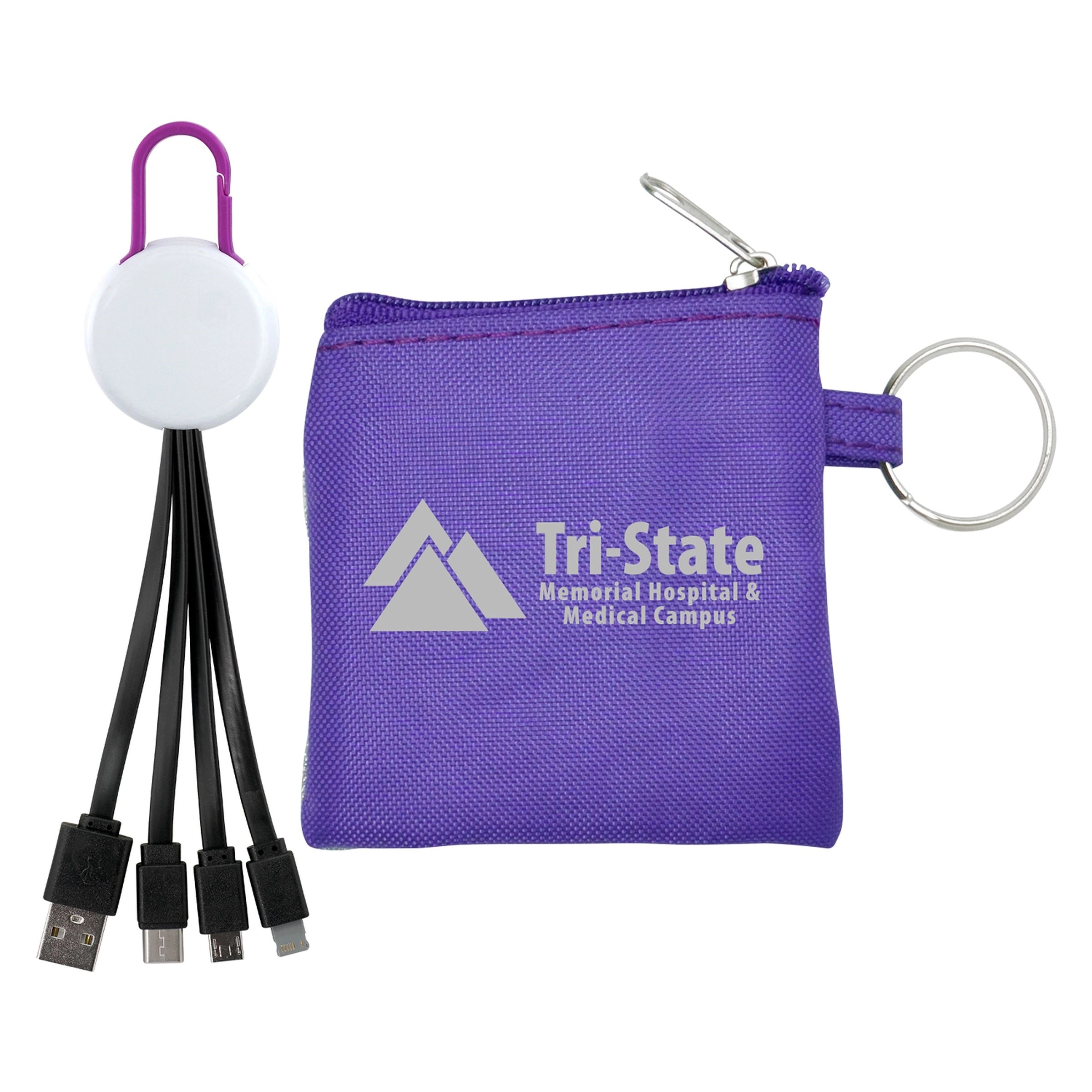 White Colorful Clip Cable Pouch Set 13