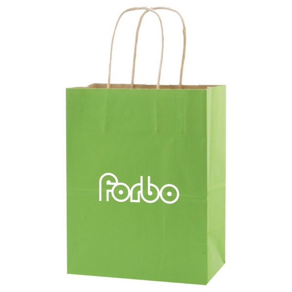 Striped Tinted Kraft Shopping Bags