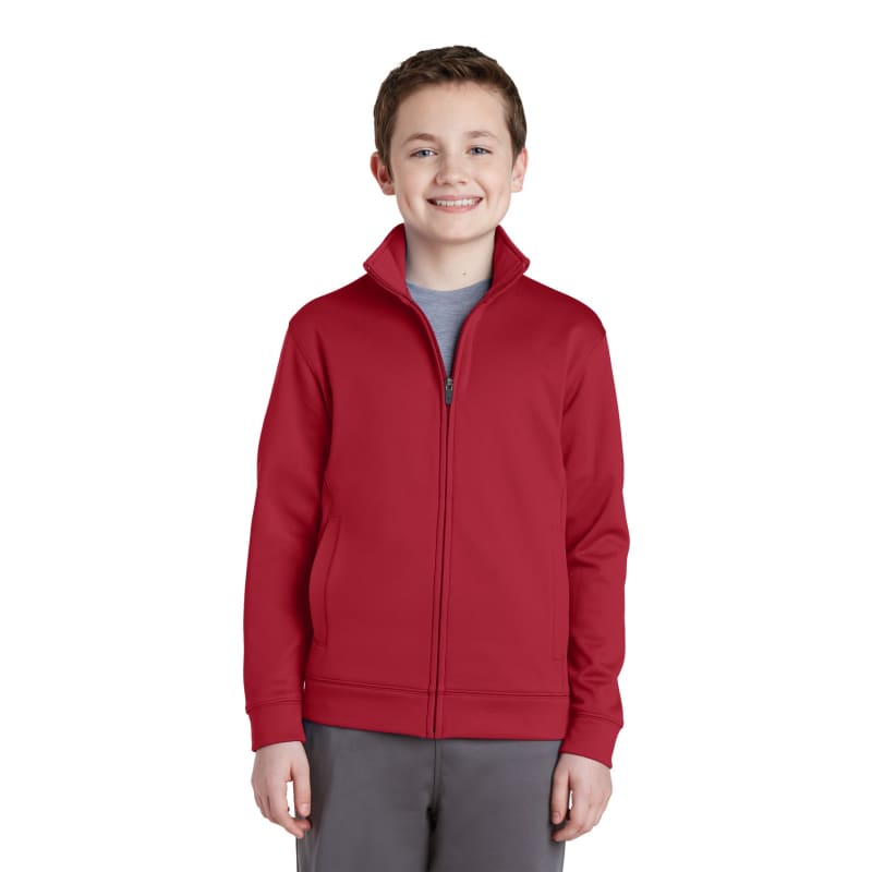 Sport-Tek Youth Sport-Wick Fleece Full-Zip Jacket. 6