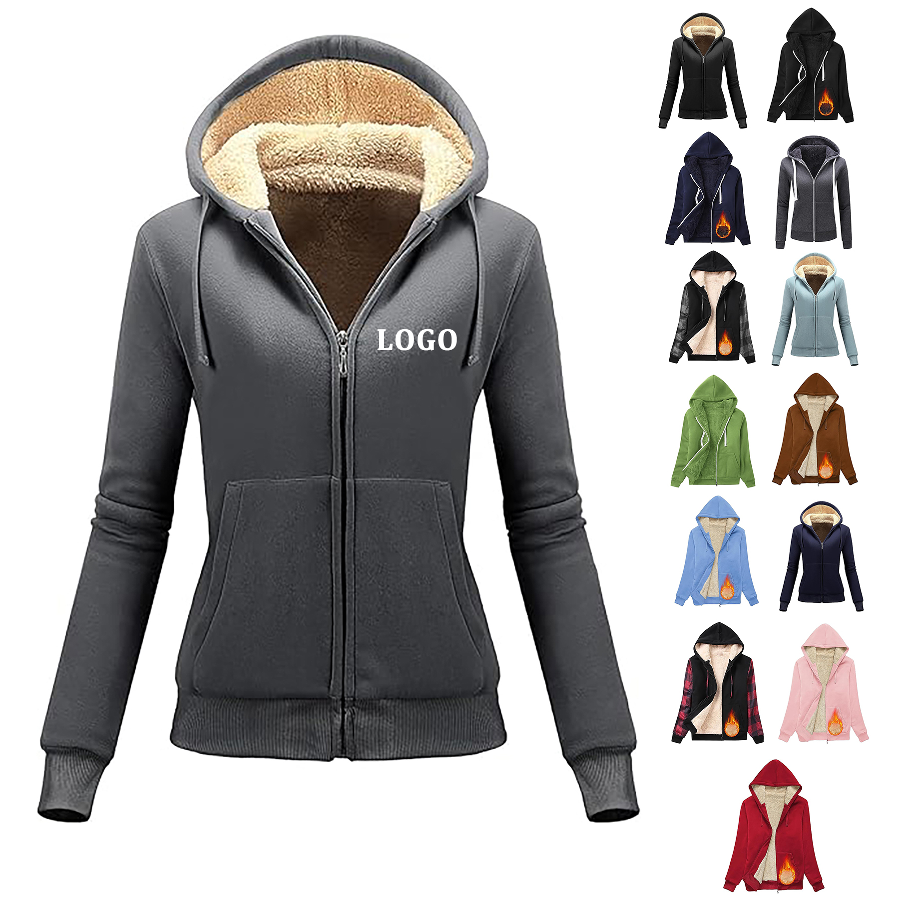 Women's ZipupSports Hoodie 15
