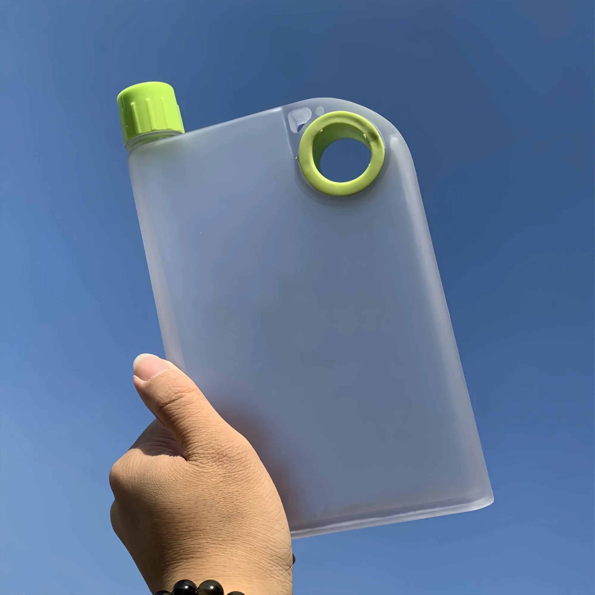 Slim Flat Transparent Water Bottle 19