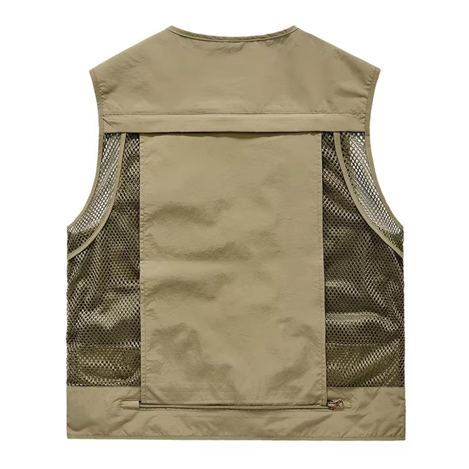 Men's Solid Sleeveless Jacket W/ Multi Pocket 6