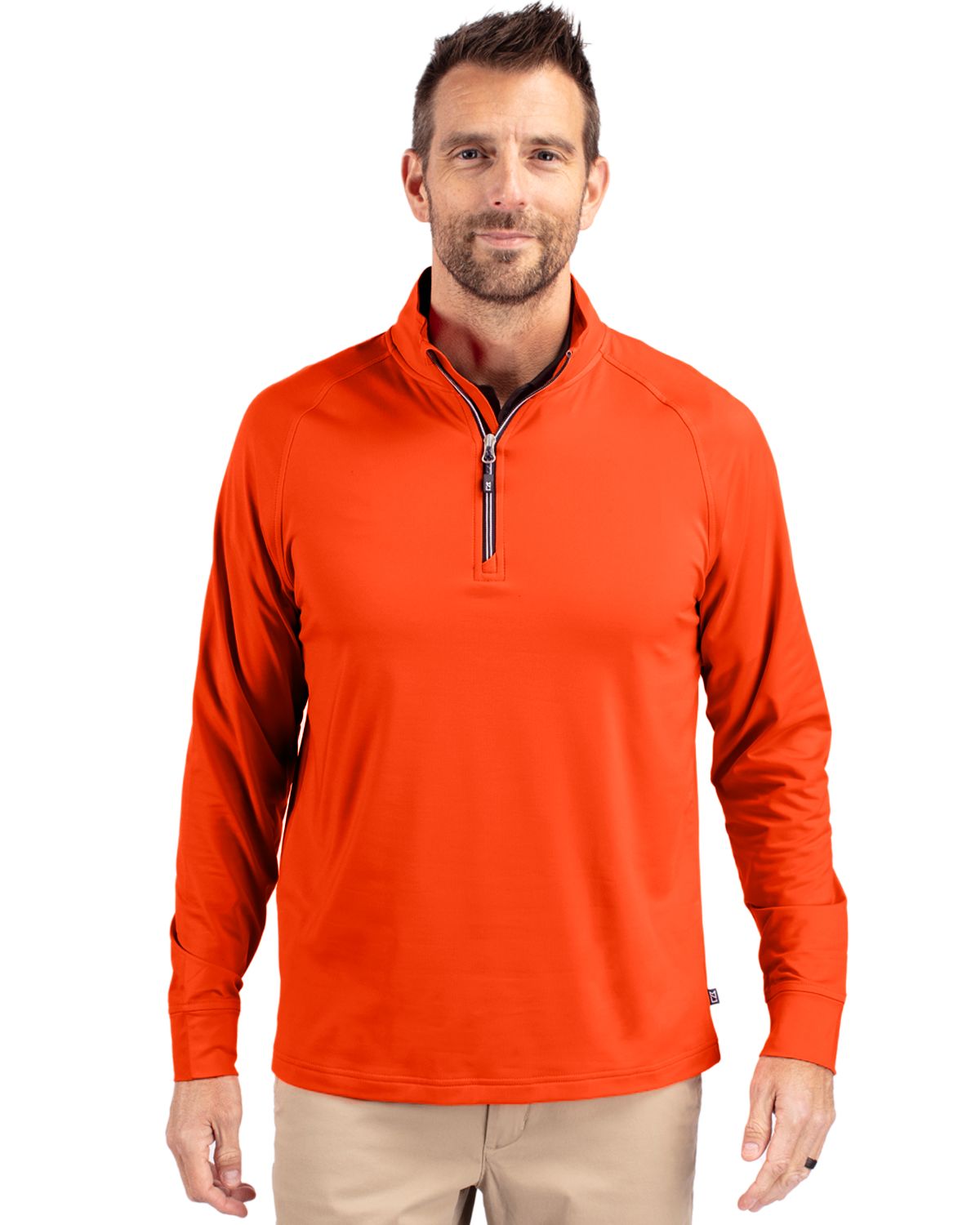 Cutter & Buck Adapt Recycled Soft Knit Stretch  Mens Quarter Zip Pullover 121