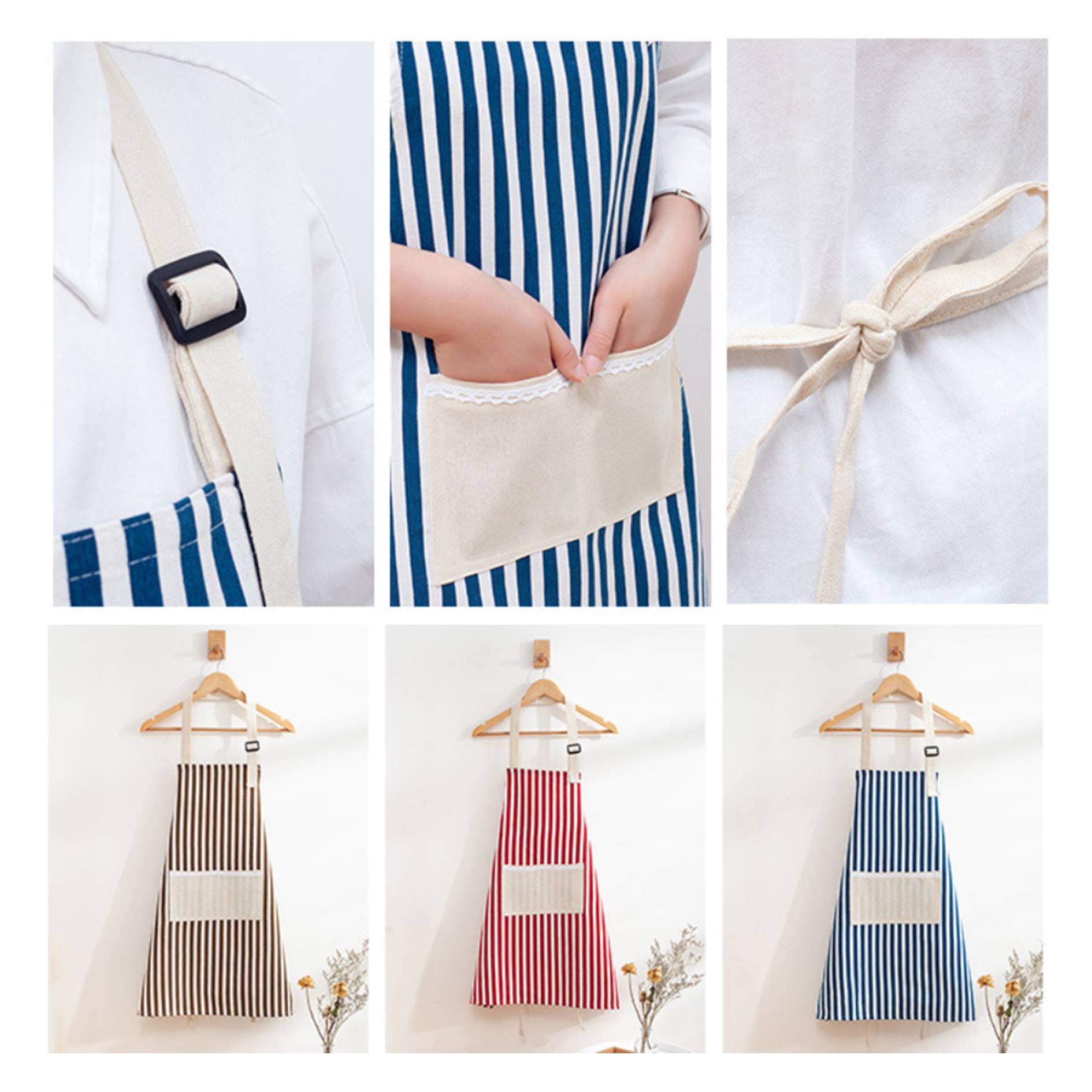 Cotton And Linen Cooking Apron 8