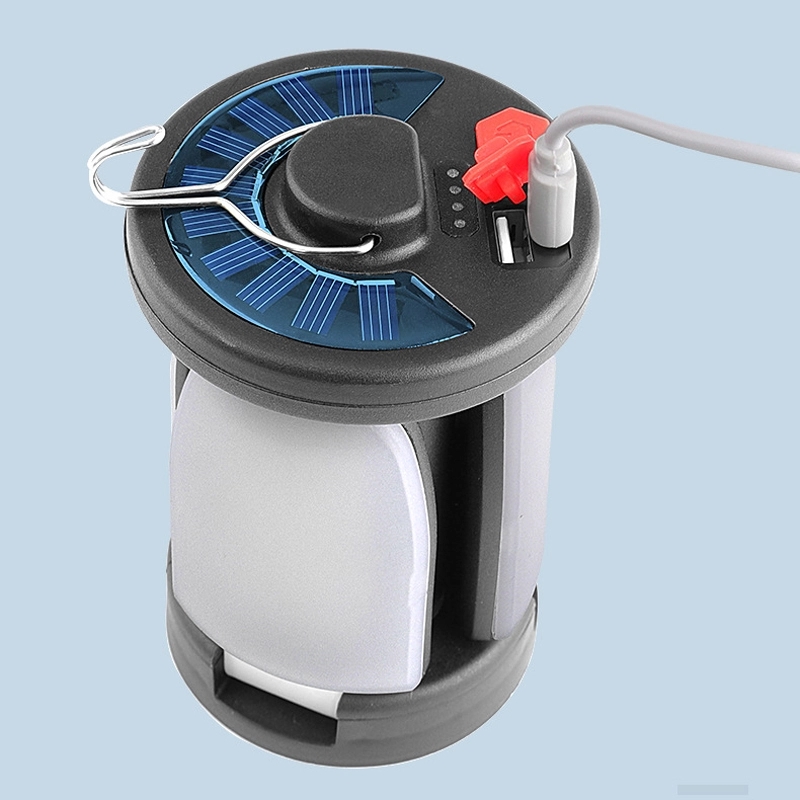 Custom Collapsible Clover Style LED Solar Lantern 6