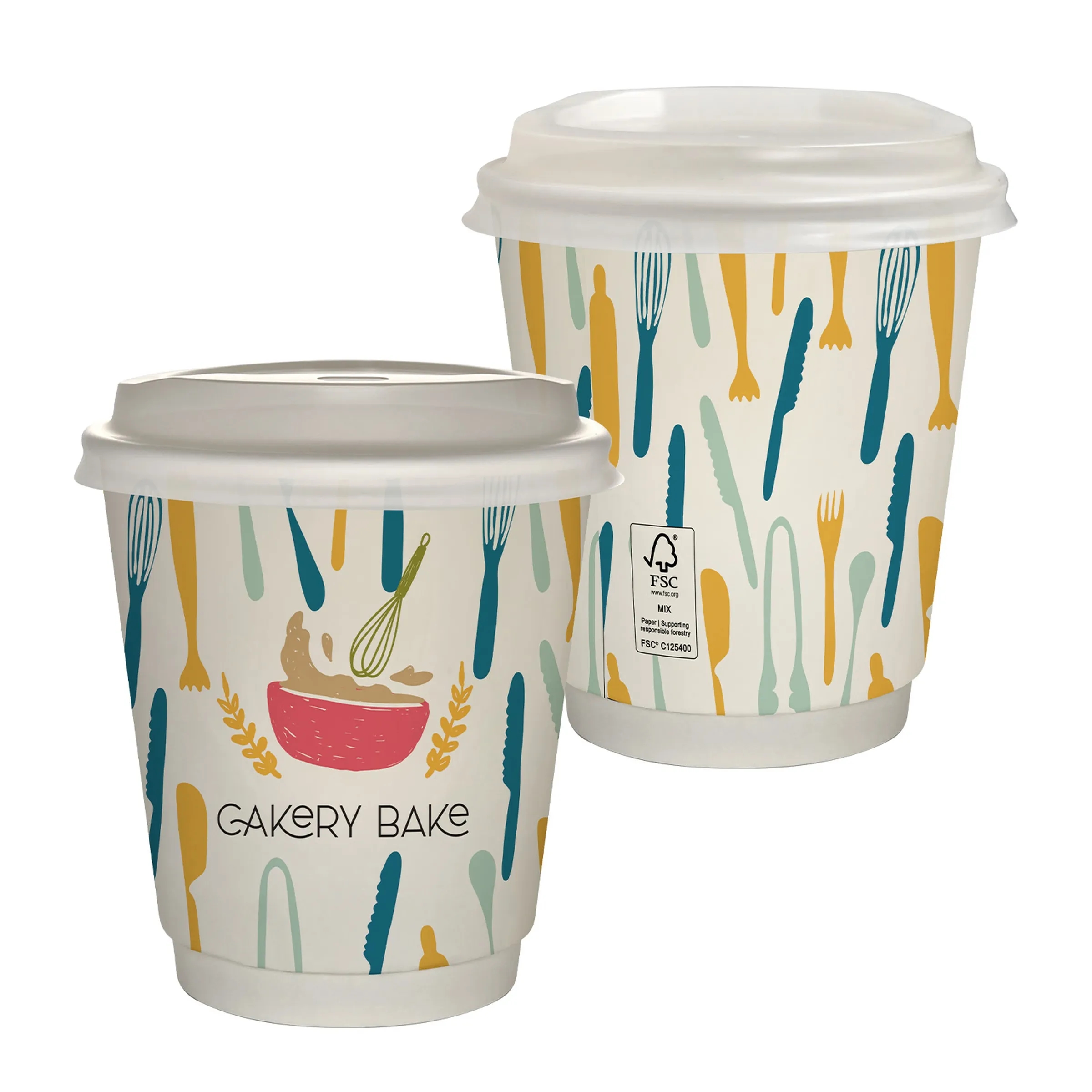 10 oz Full Color Paper Cup With Lid