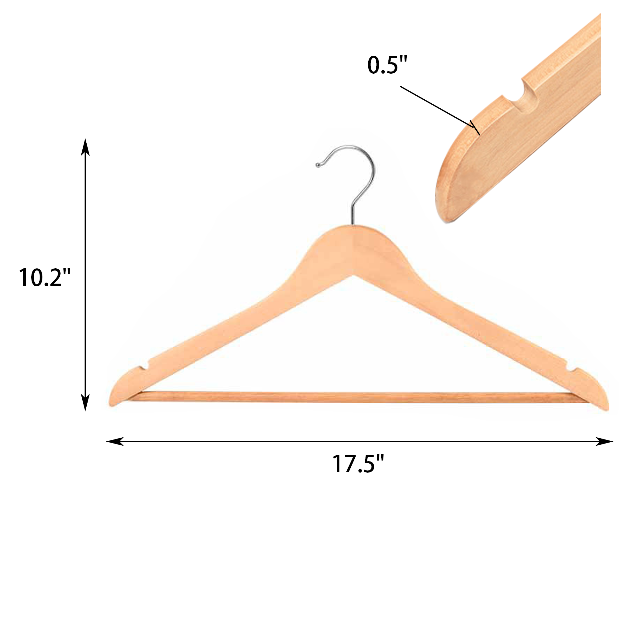 Premium Wooden Clothing Hangers 3