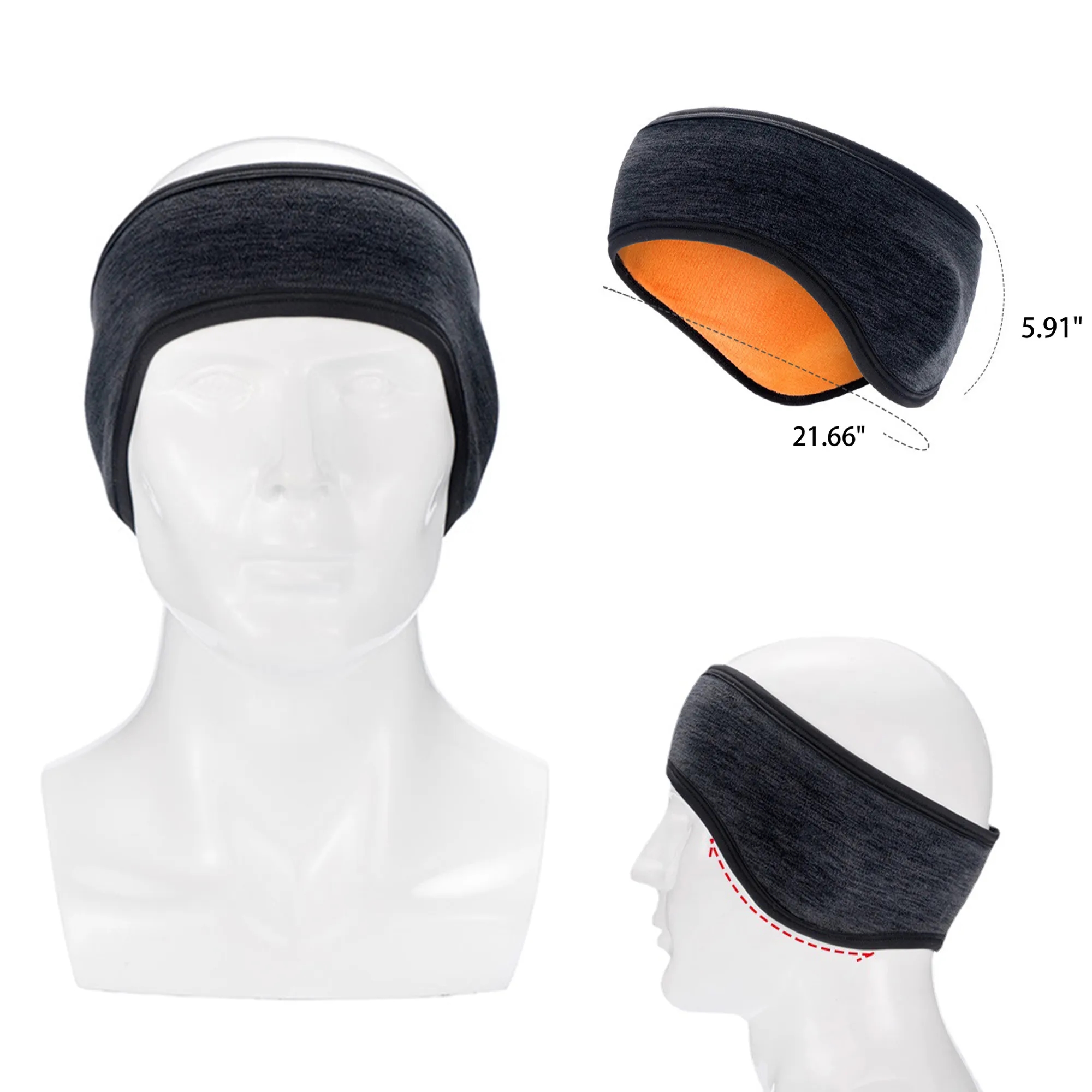 Winter Fleece Ear Warmers Muffs Headband 2