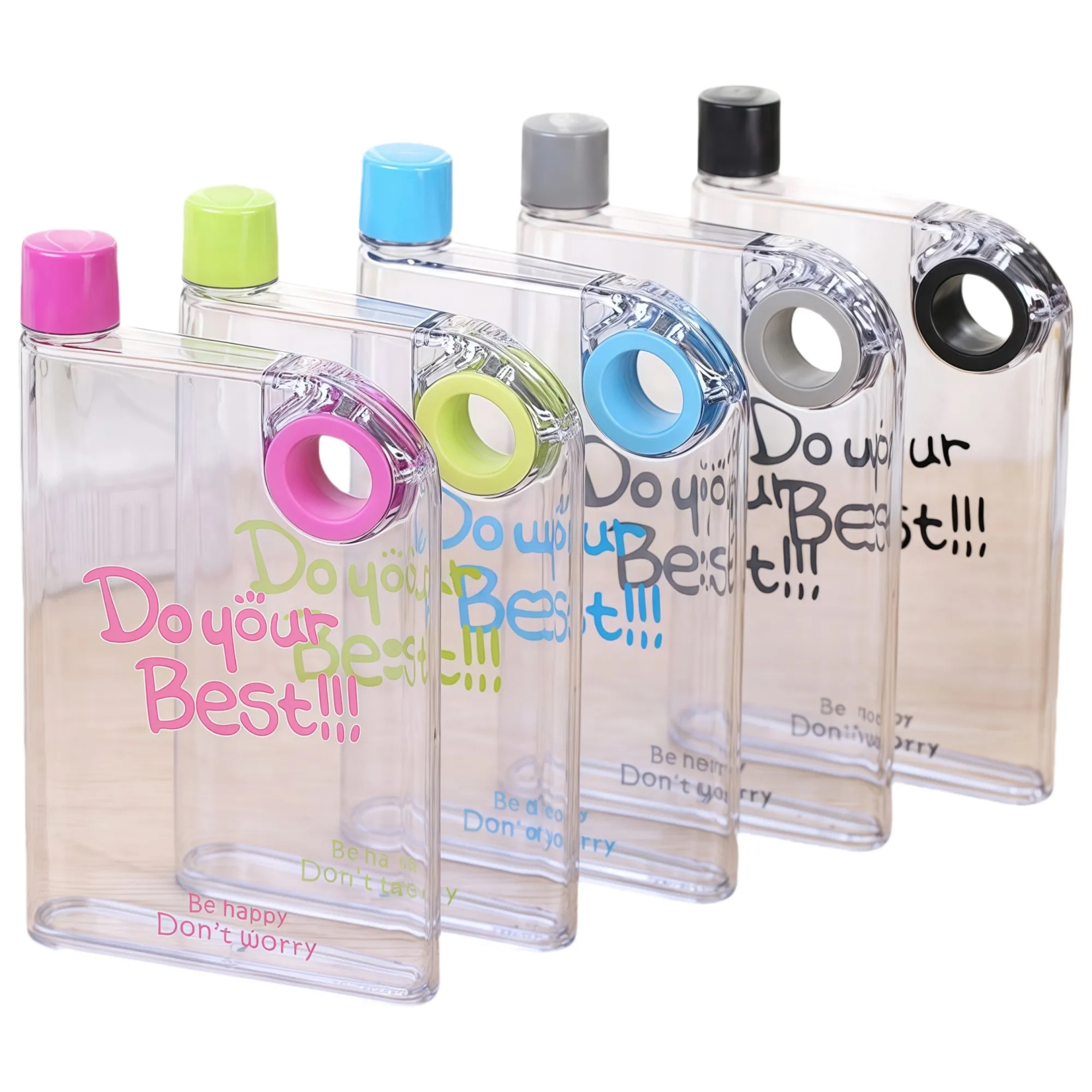 Slim Flat Transparent Water Bottle 23