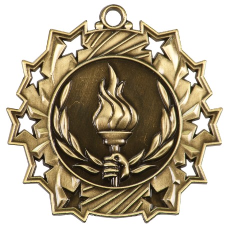 Victory Ten Star Medal, 2-1/4" 2