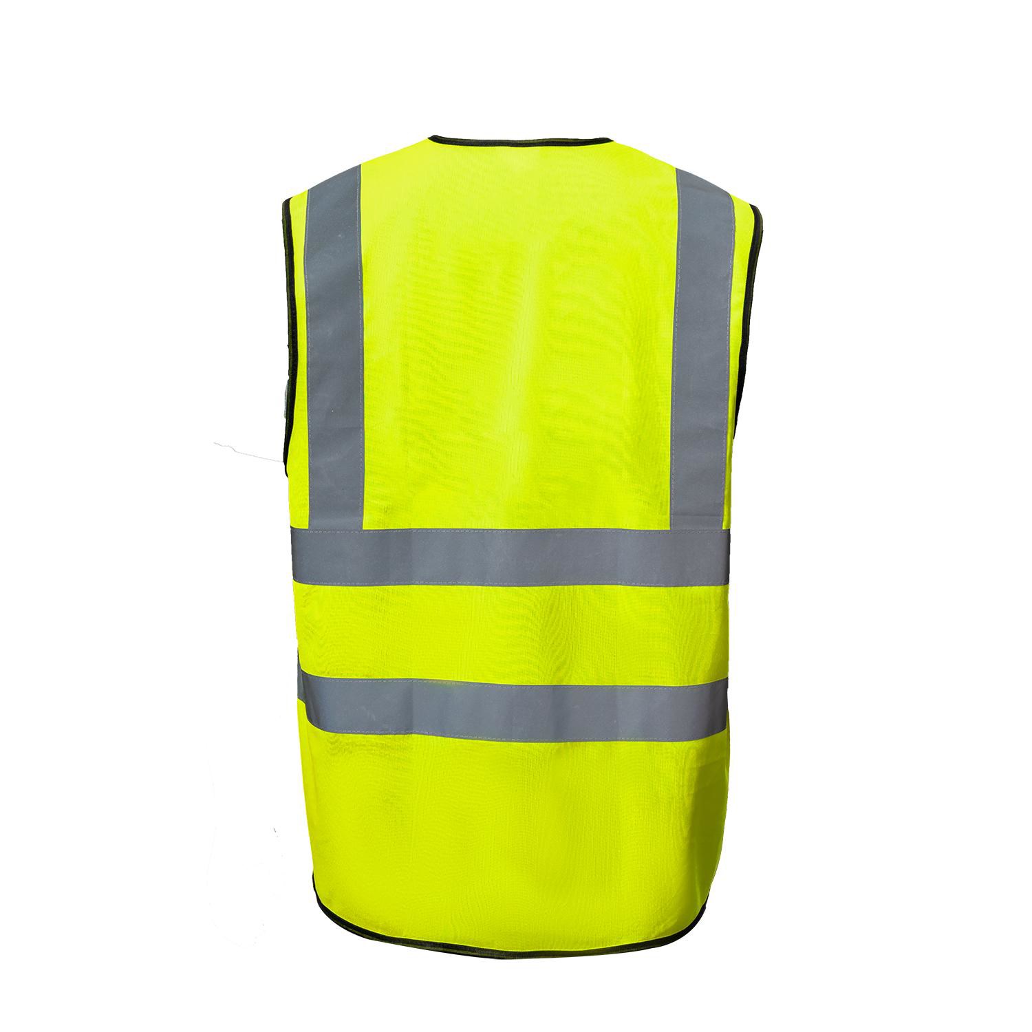 3.8oz. Knitted Class 2 Double Band Reflective Tape Safety Loop & Hook Vest 1