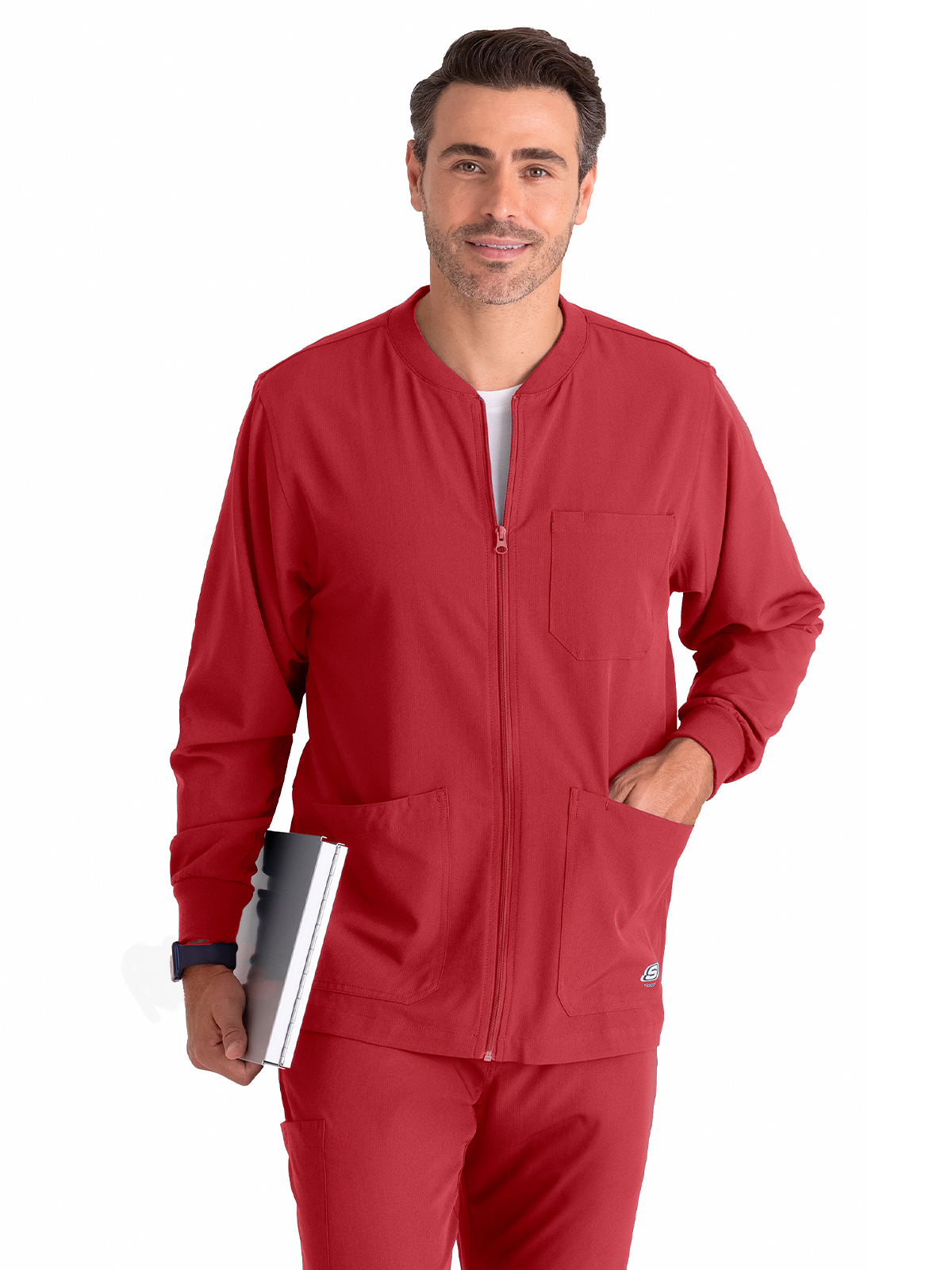 Skechers - Men's Three-Pocket Zip-Up Structure Warm-Up Scrub Jacket 17