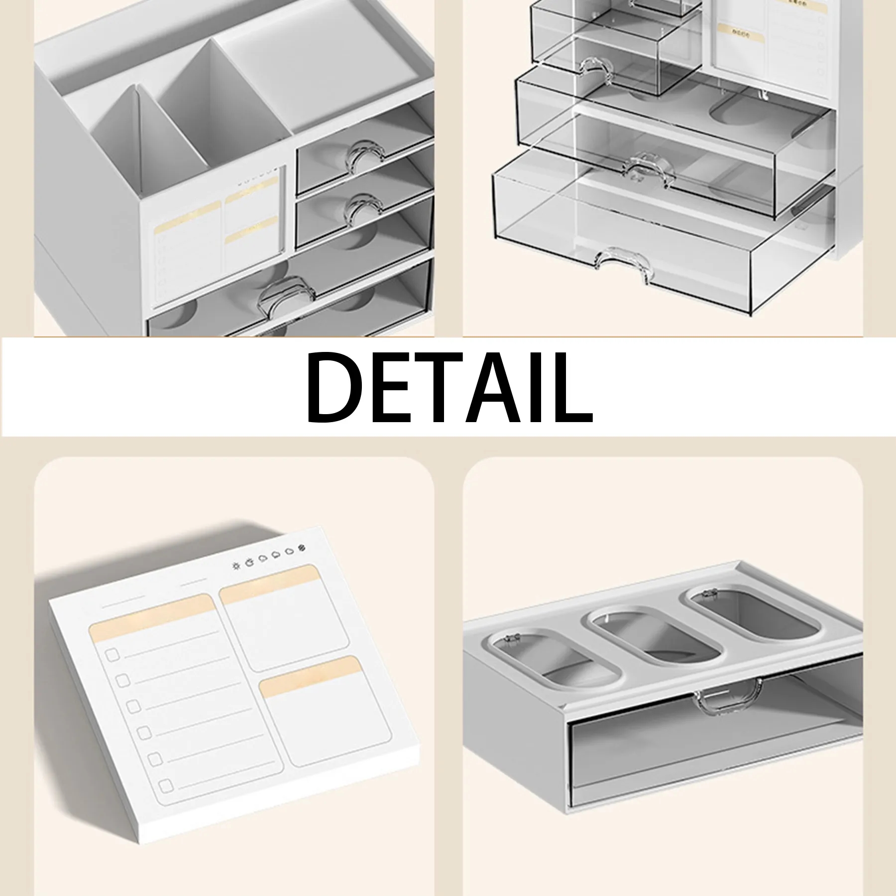 Plastic Combine Transparent Storage Box 3