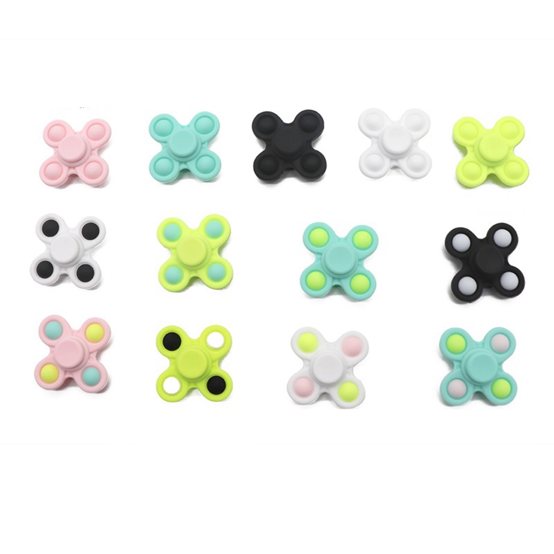 Clover Shaped Push Bubble Fidget Spinner Toy 11
