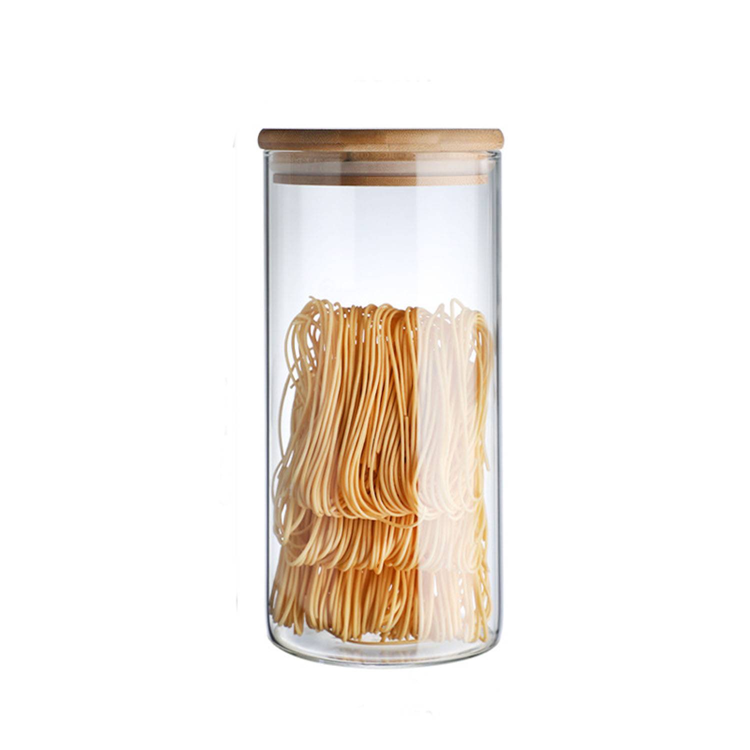 21/31/42oz Borosilicate Glass Jar Set w/ Bamboo Lid 5