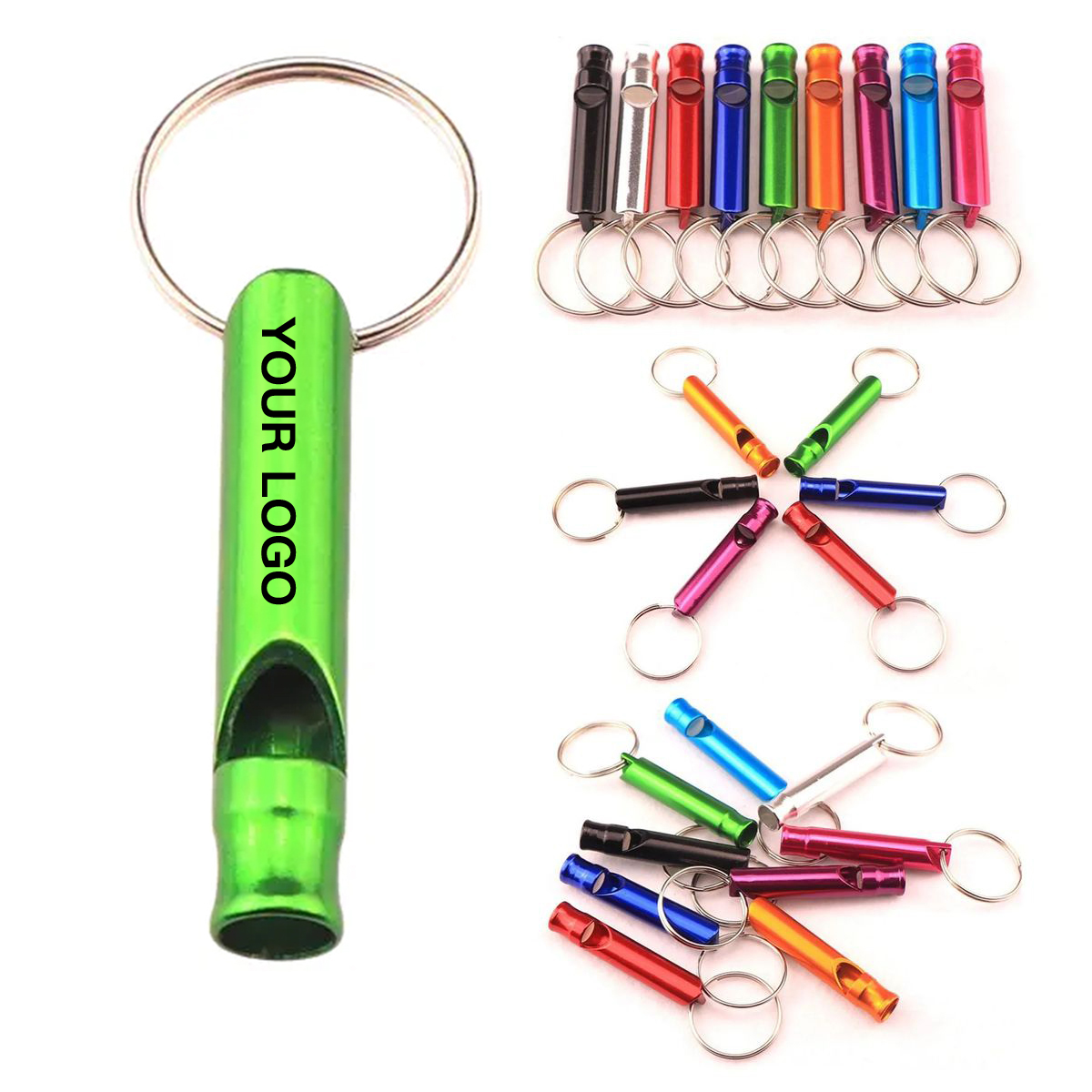 Lightweight Aluminum Whistle Keychain for Travel 9