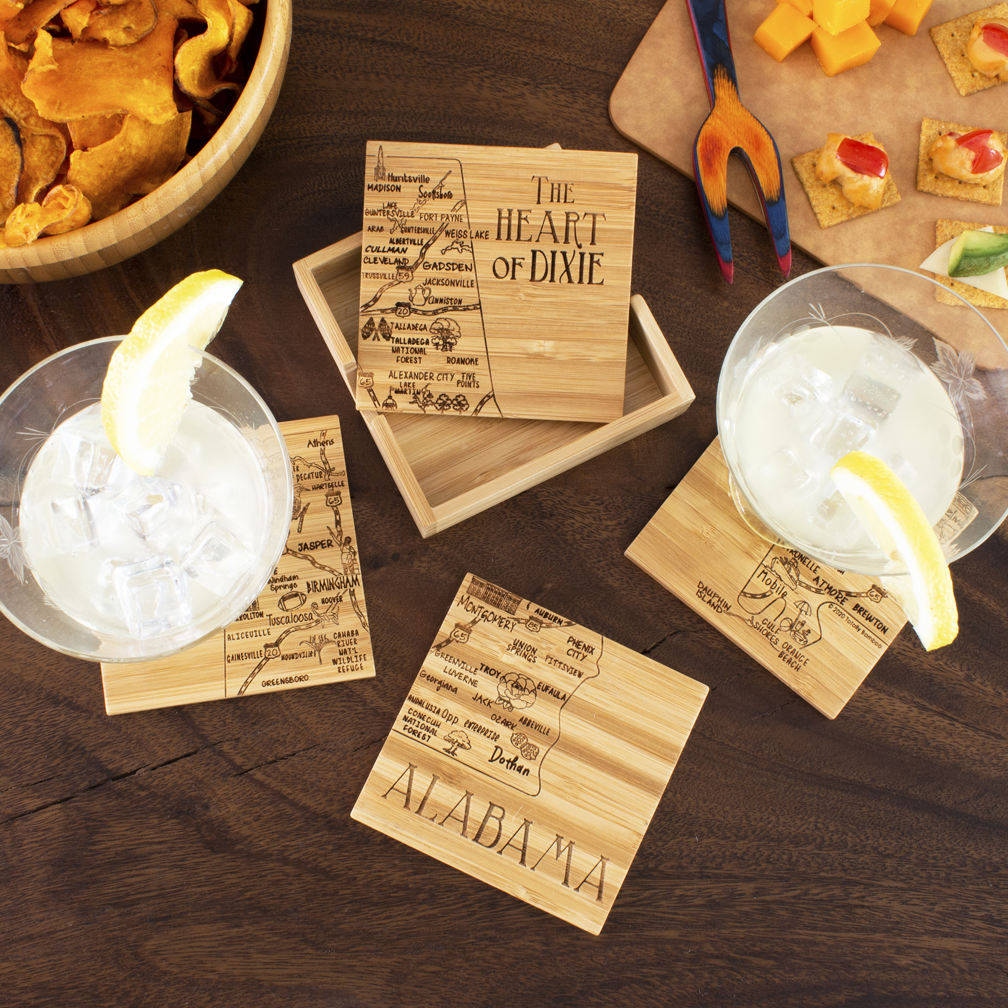 Alabama Puzzle Coaster Set 9