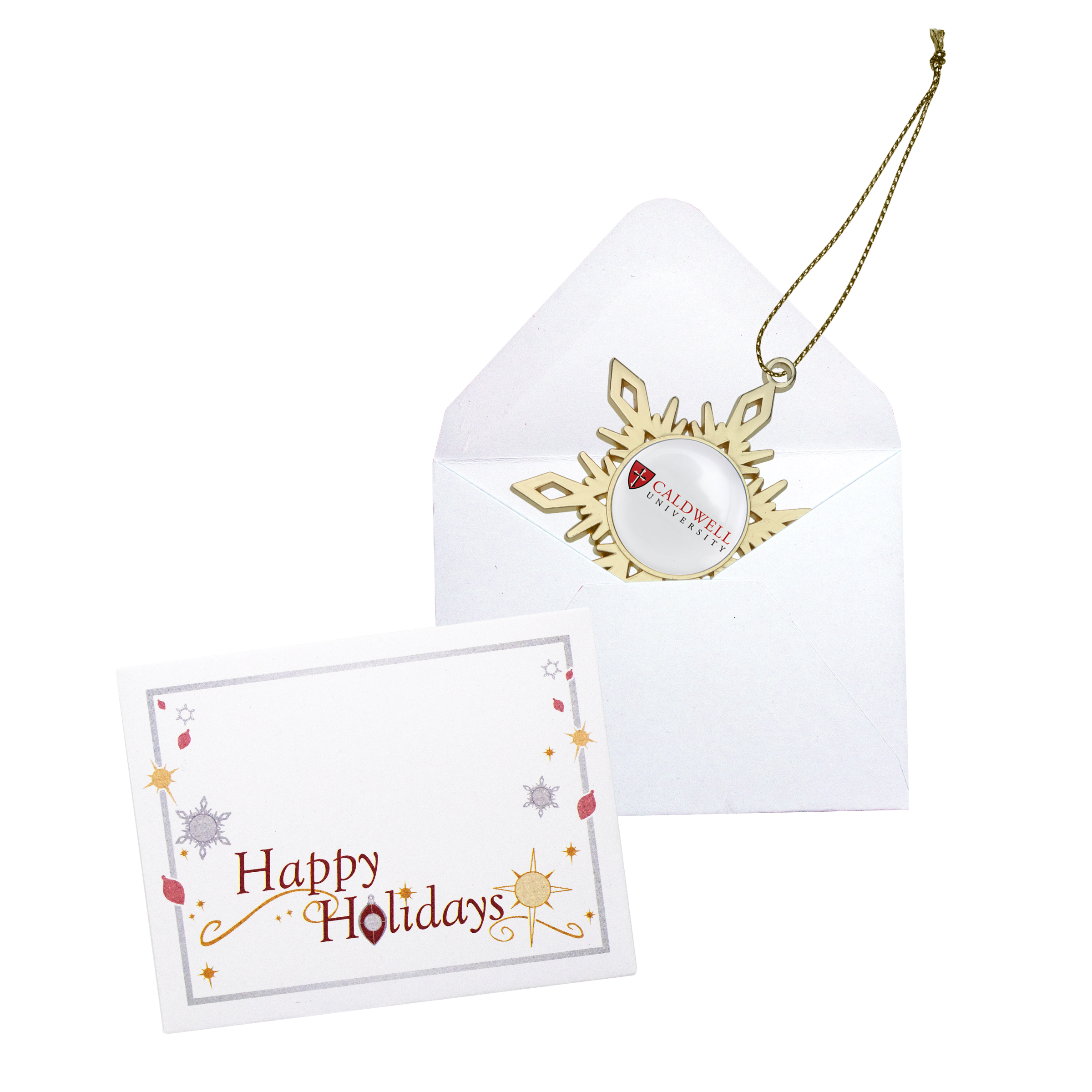 Gold Snowflake Holiday Ornament (2-Sided) 3