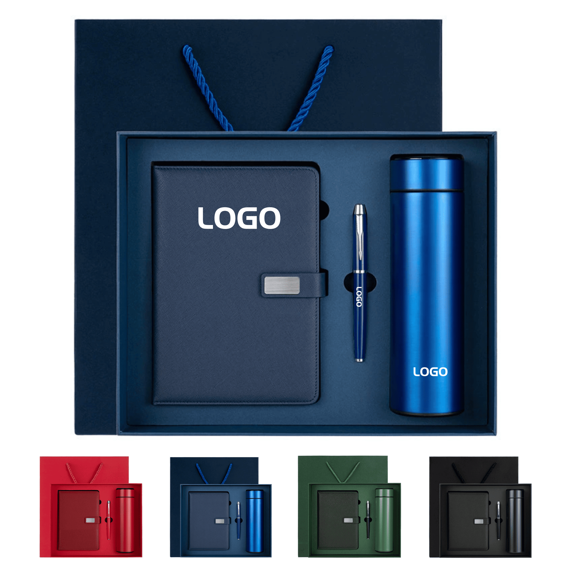 Corporate Logo Notebook Pen And Thermos Set 2