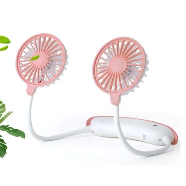 Silent portable lights with long battery life neck fan 2