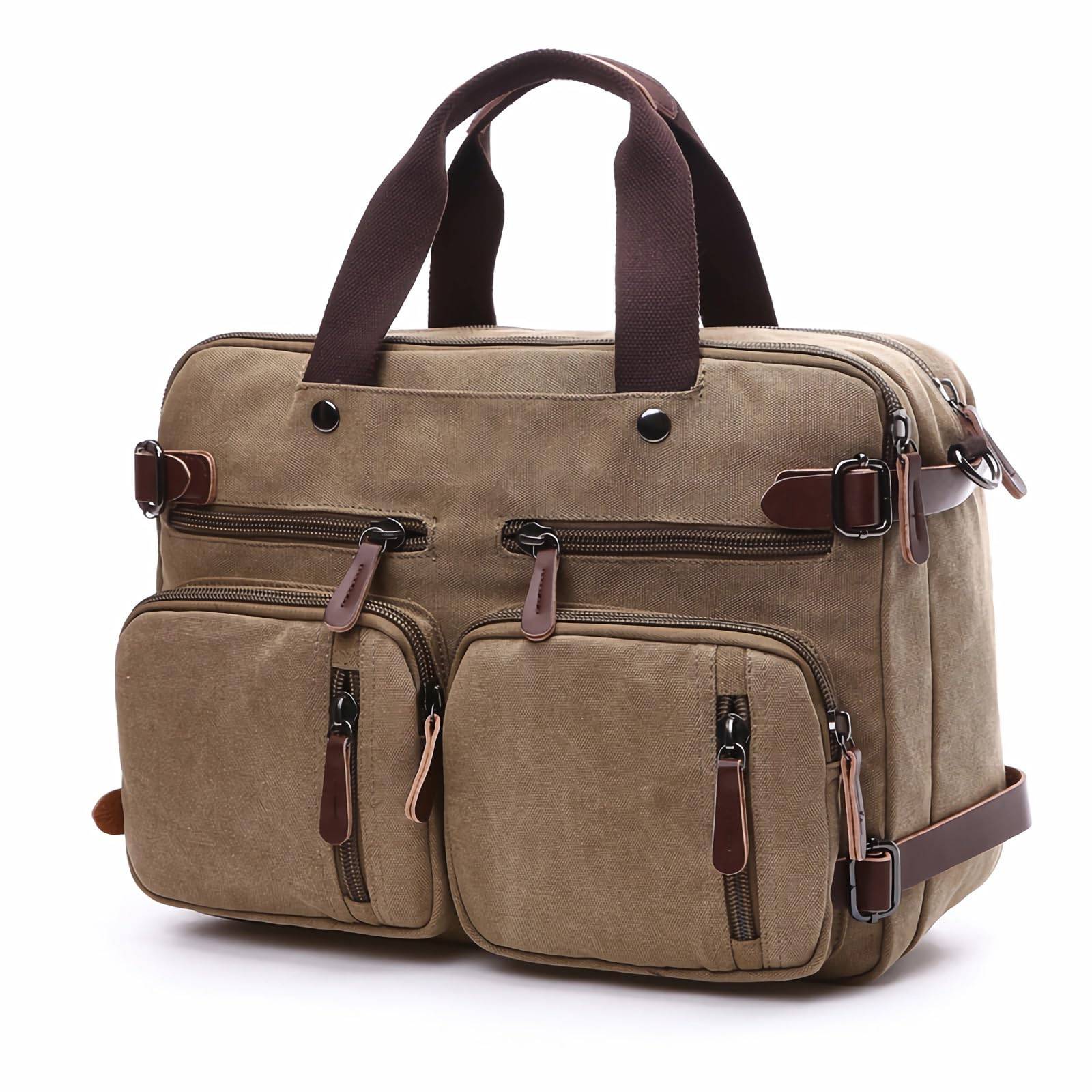 Laptop Tote Bag 3 in 1 Convertible Messenger Briefcase 8