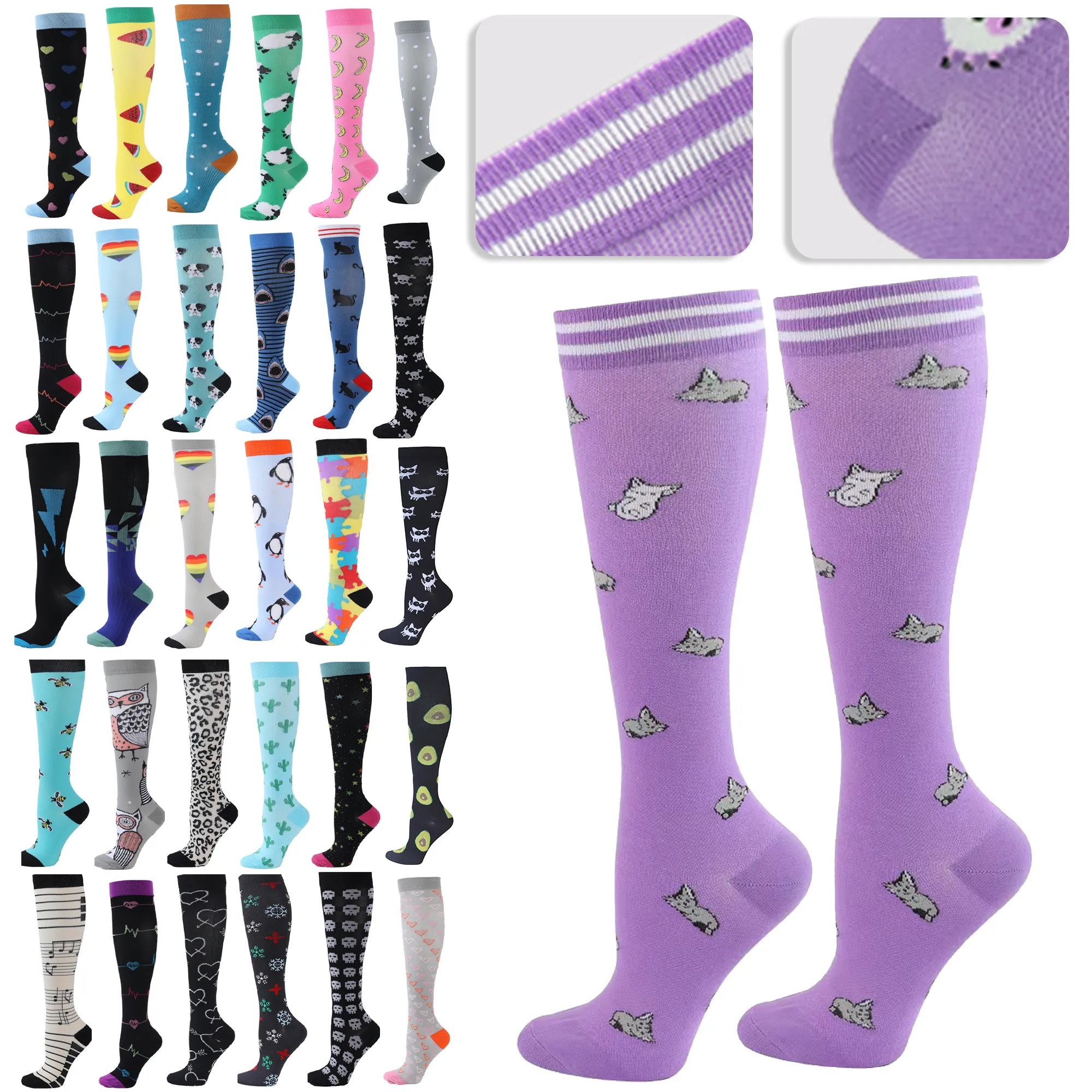 Custom Knitted Knee High Socks 2