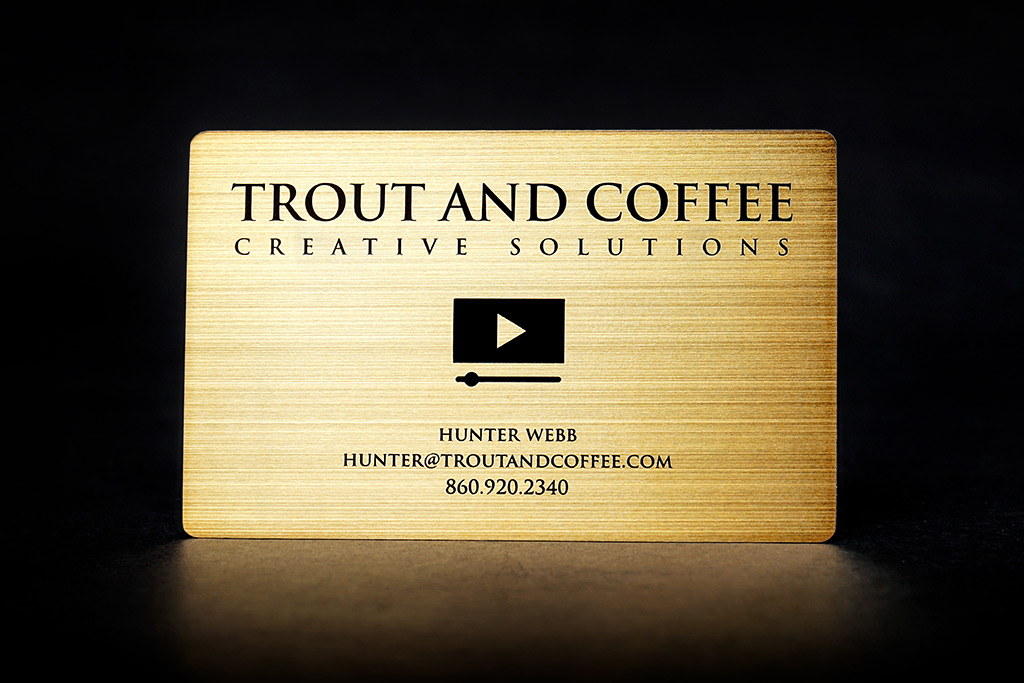 Brass Finish Business Cards 16