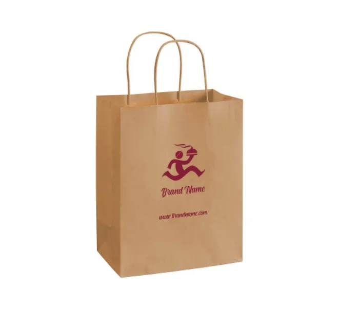 Printed Kraft Paper Shopping Bags (Double Sided) 2