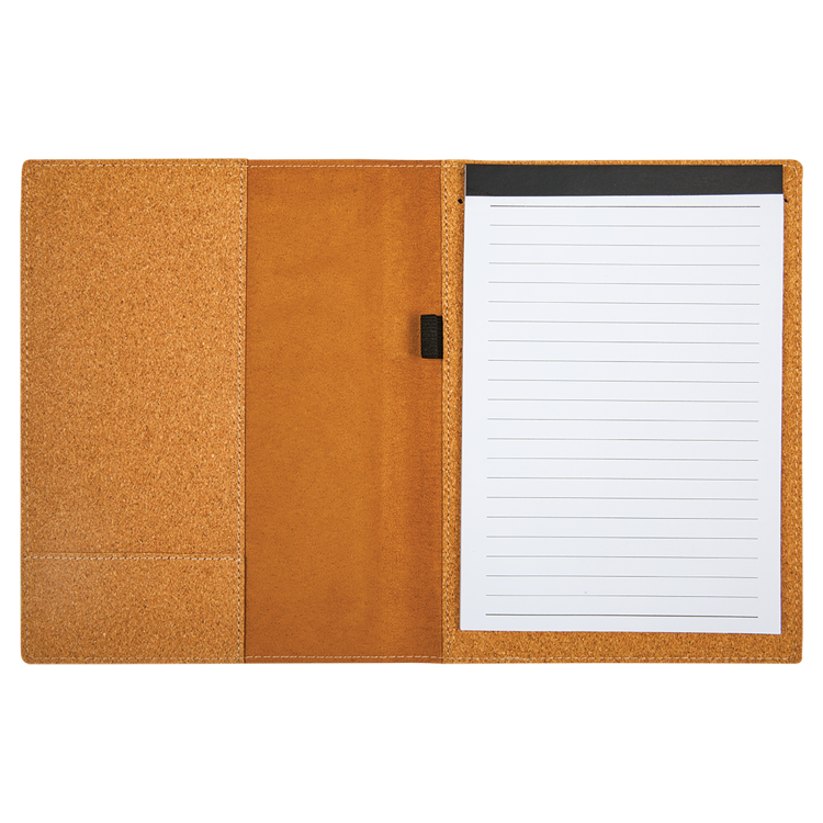 7" x 9" Small Cork Portfolio with Notepad 3